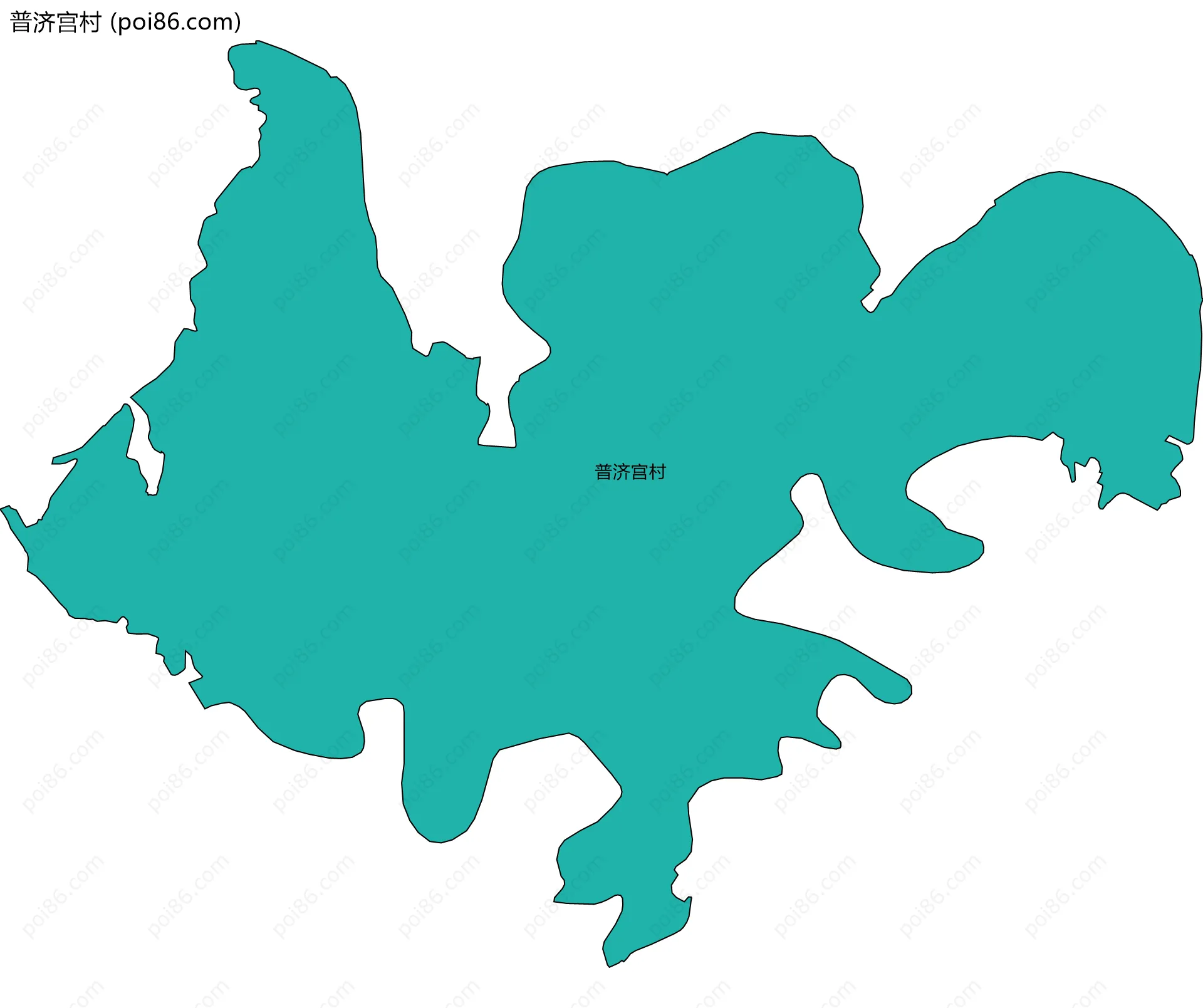 普济宫村边界地图