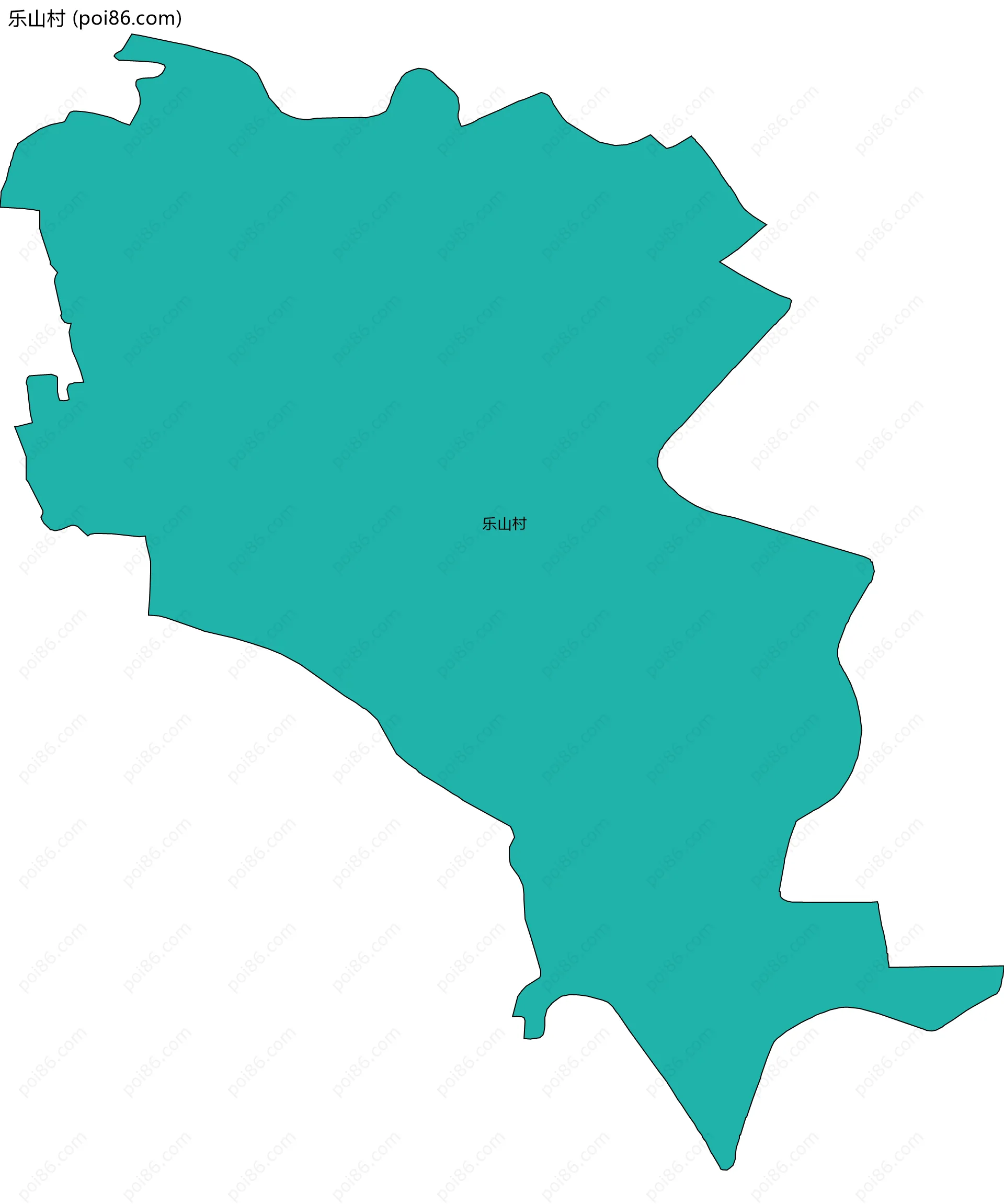 乐山村边界地图