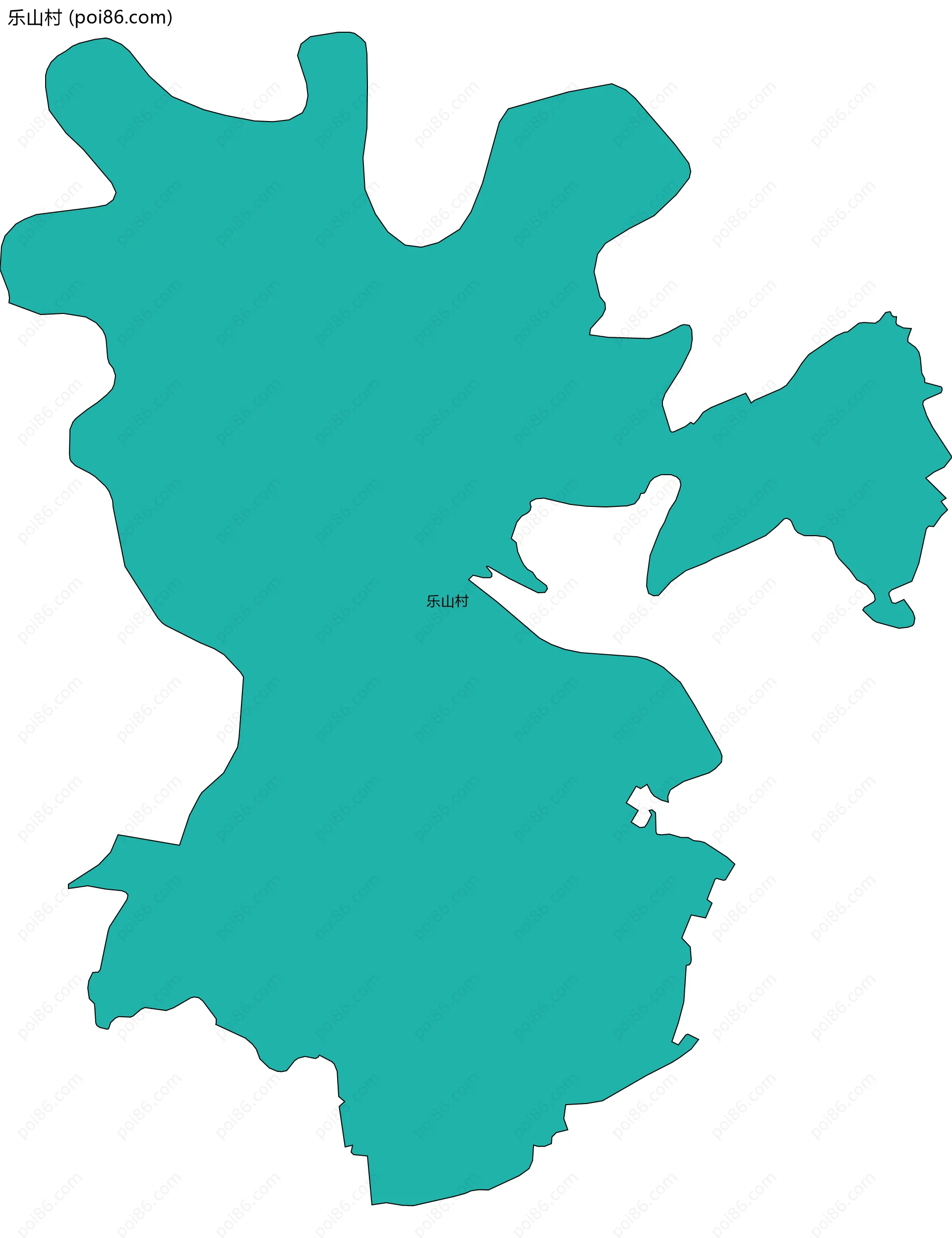 乐山村边界地图