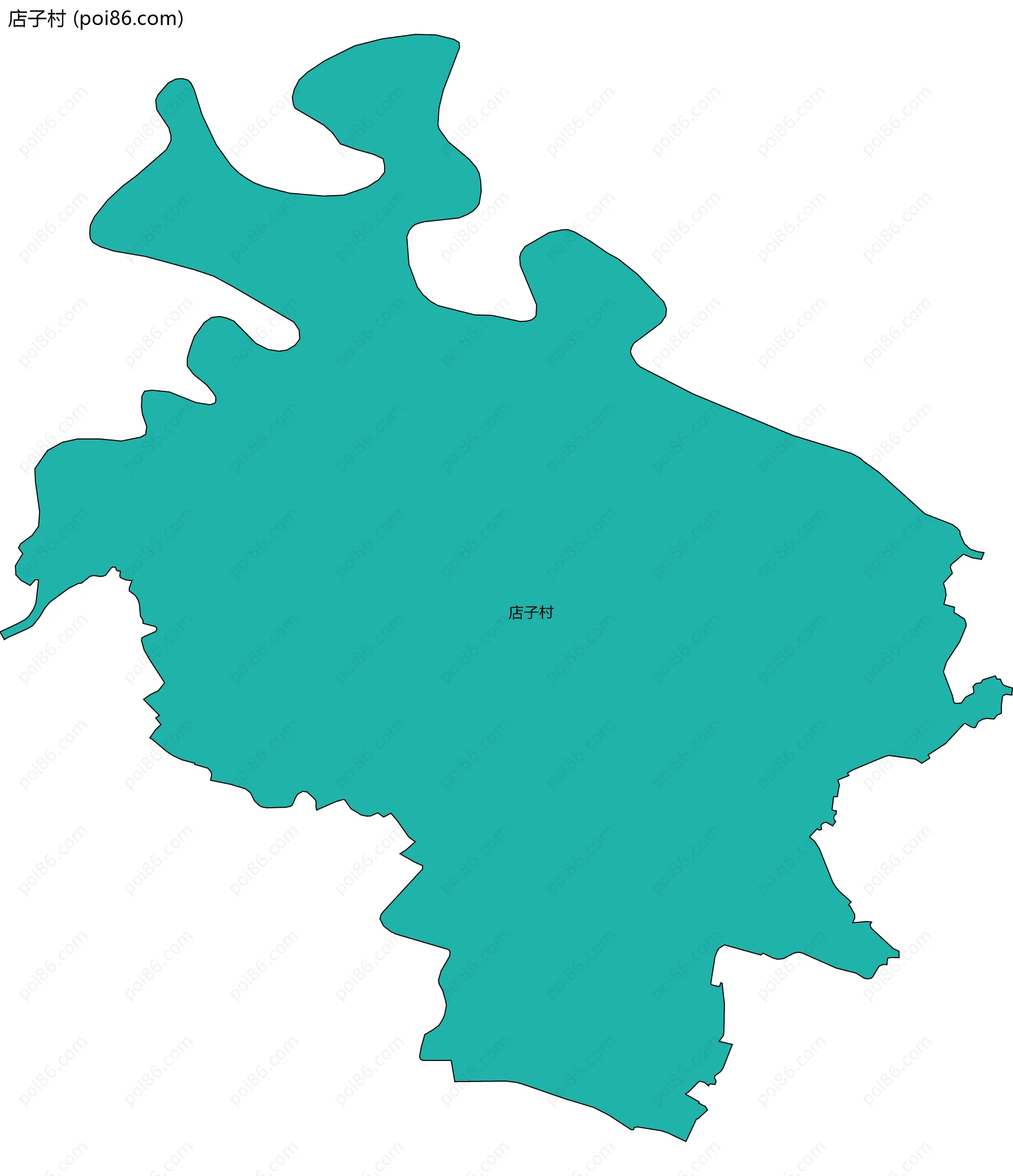 店子村边界地图