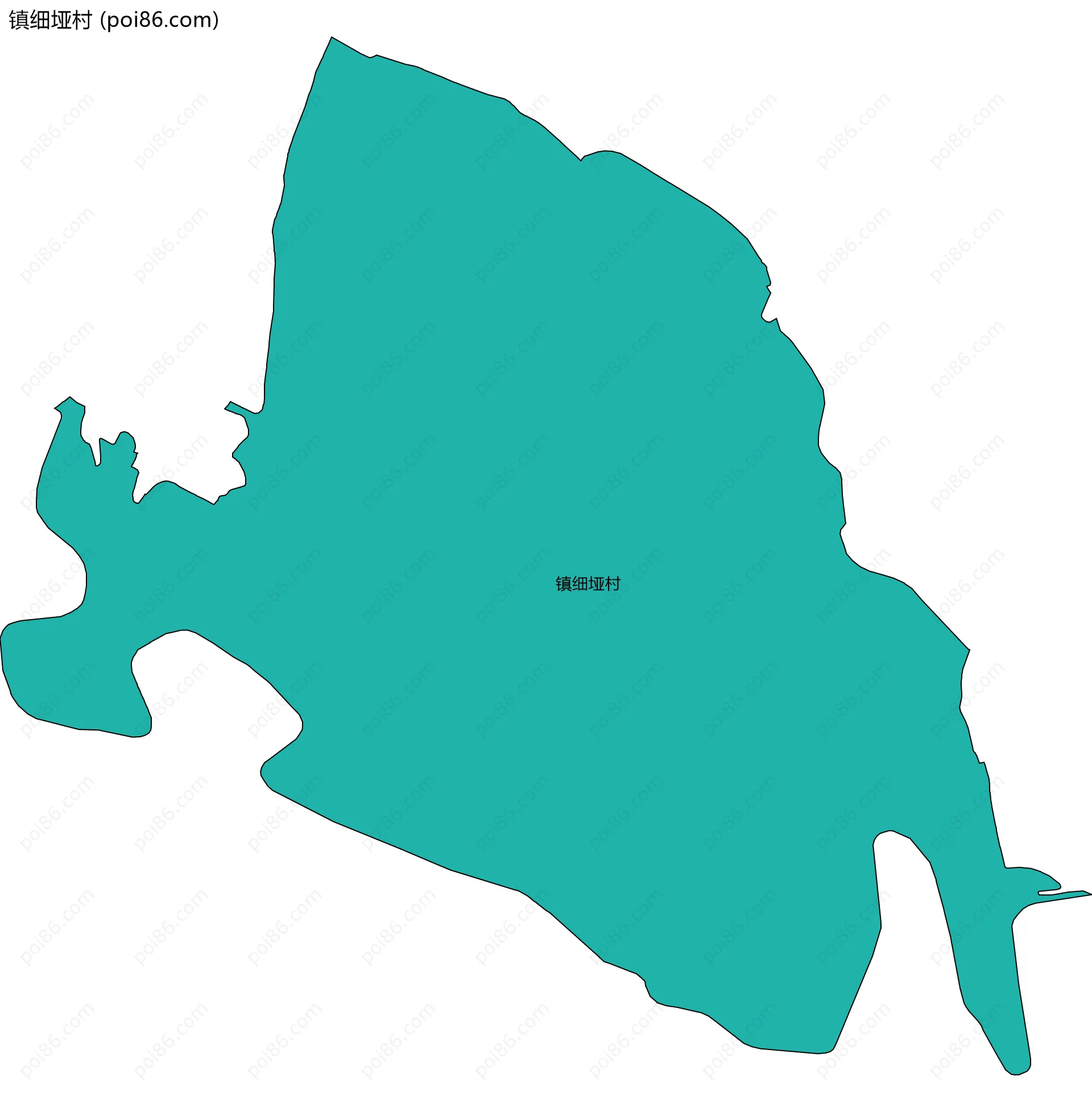 镇细垭村边界地图