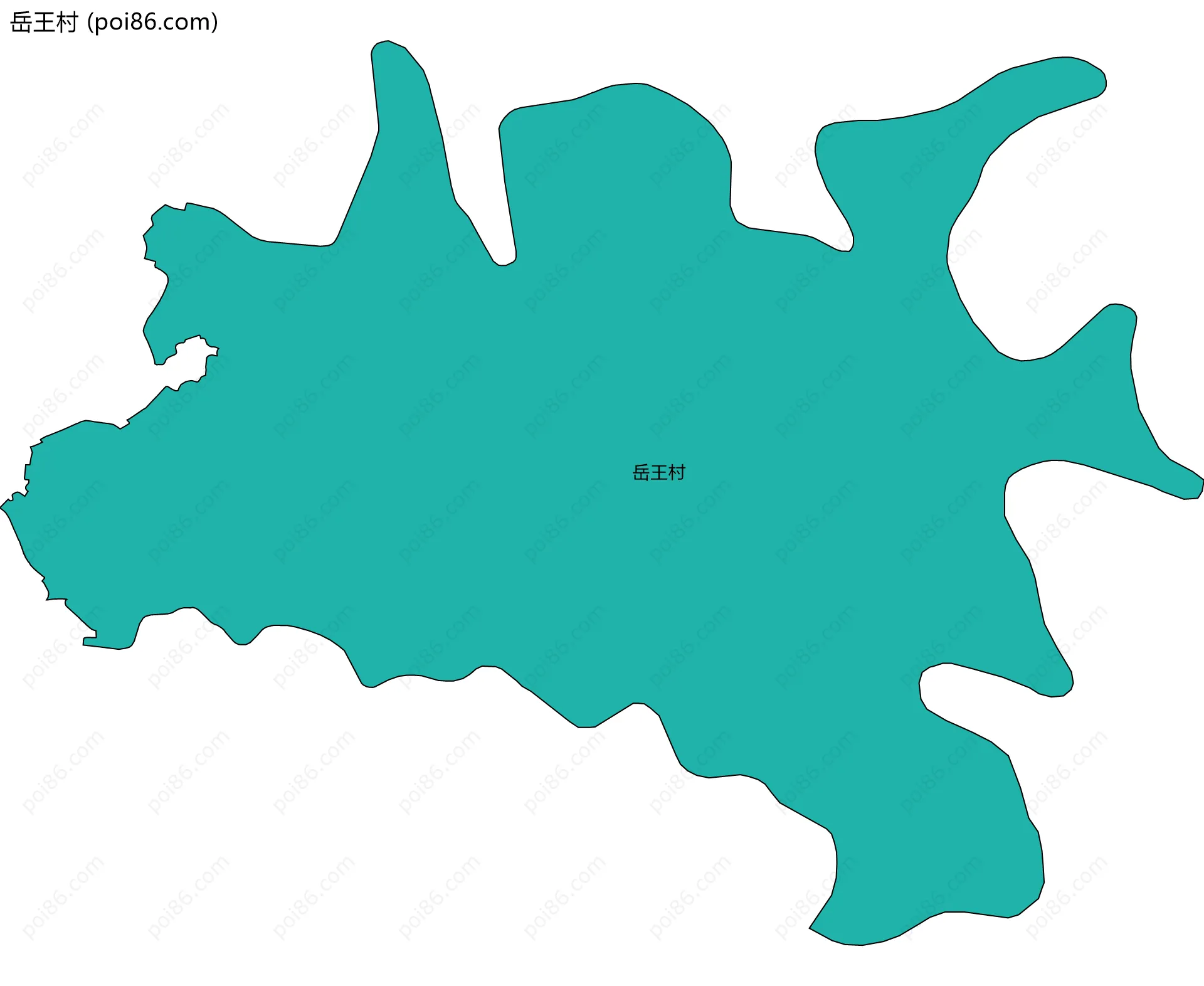 岳王村边界地图