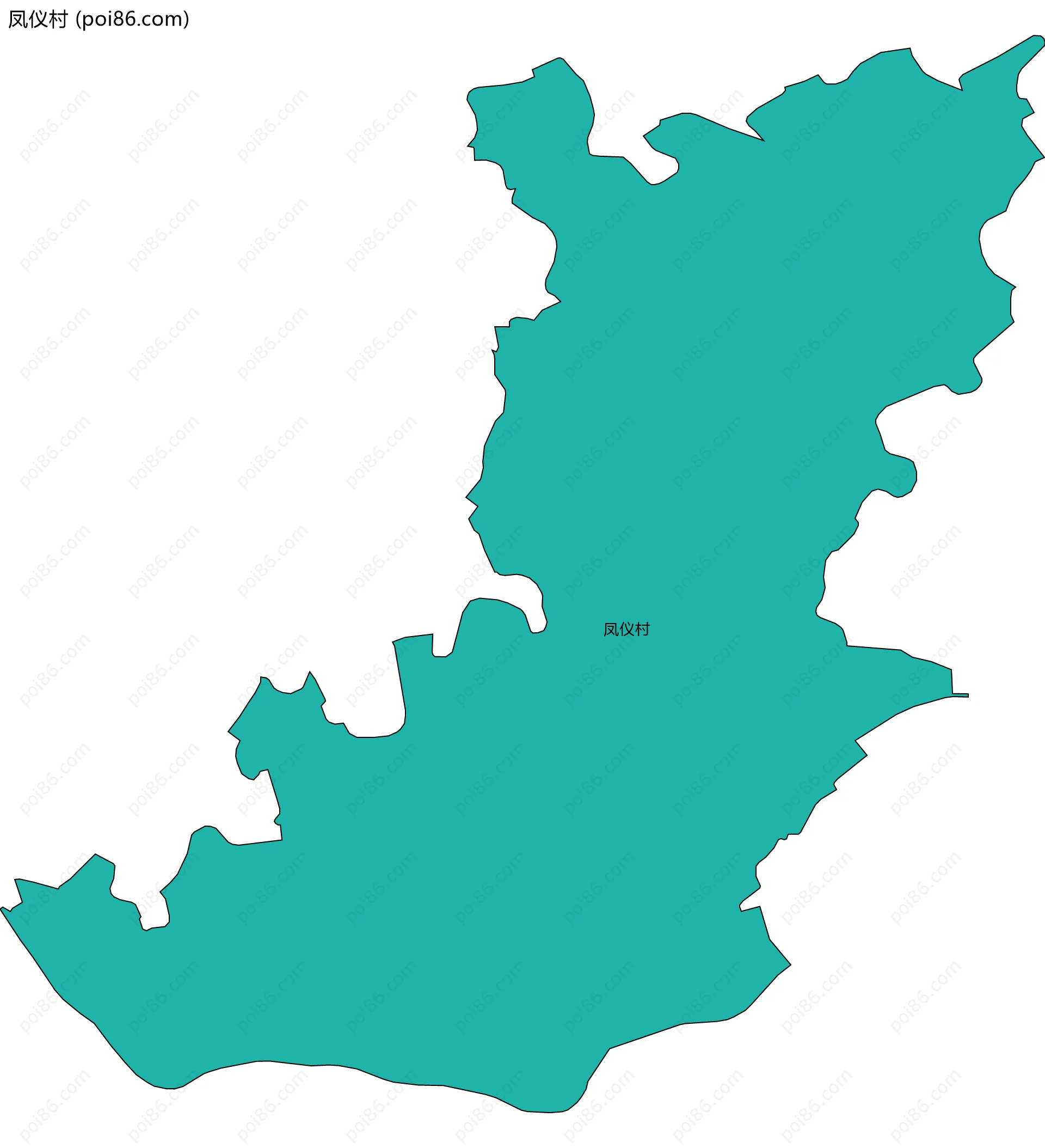 凤仪村边界地图