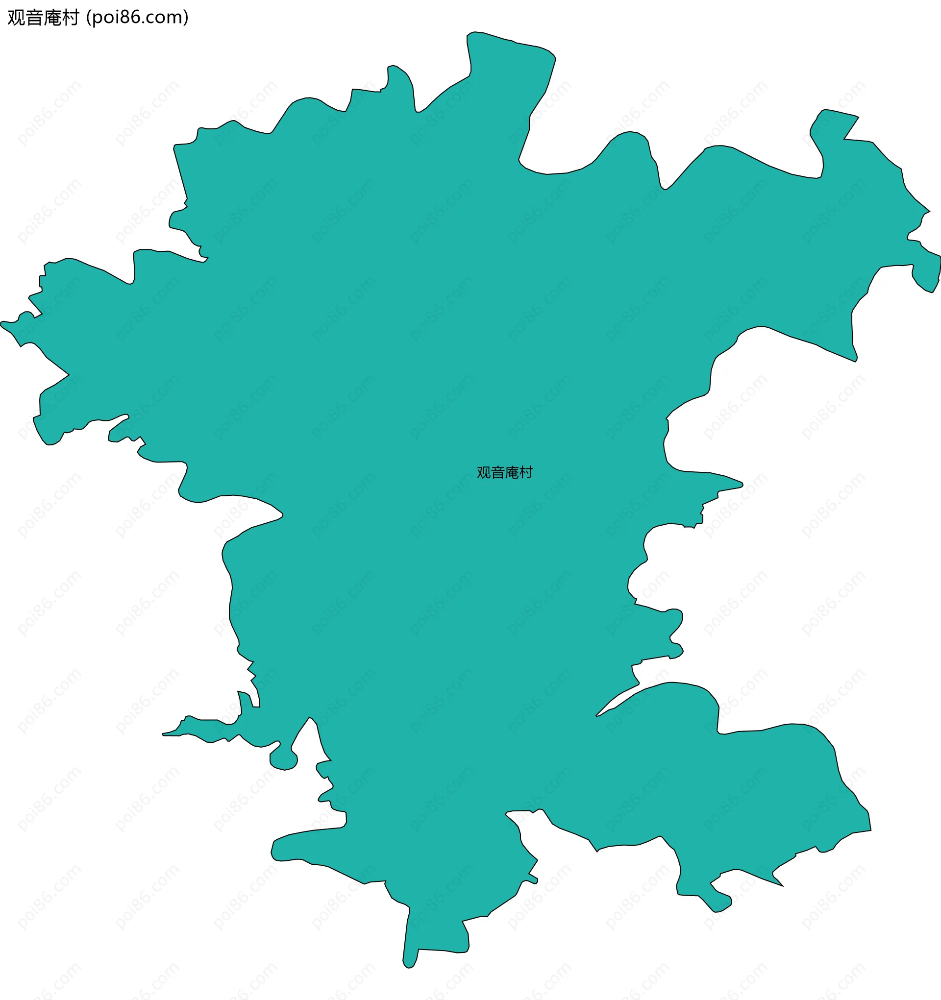 观音庵村边界地图