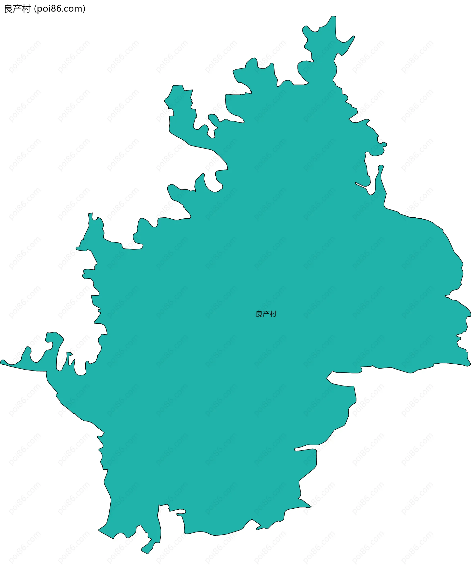 良产村边界地图
