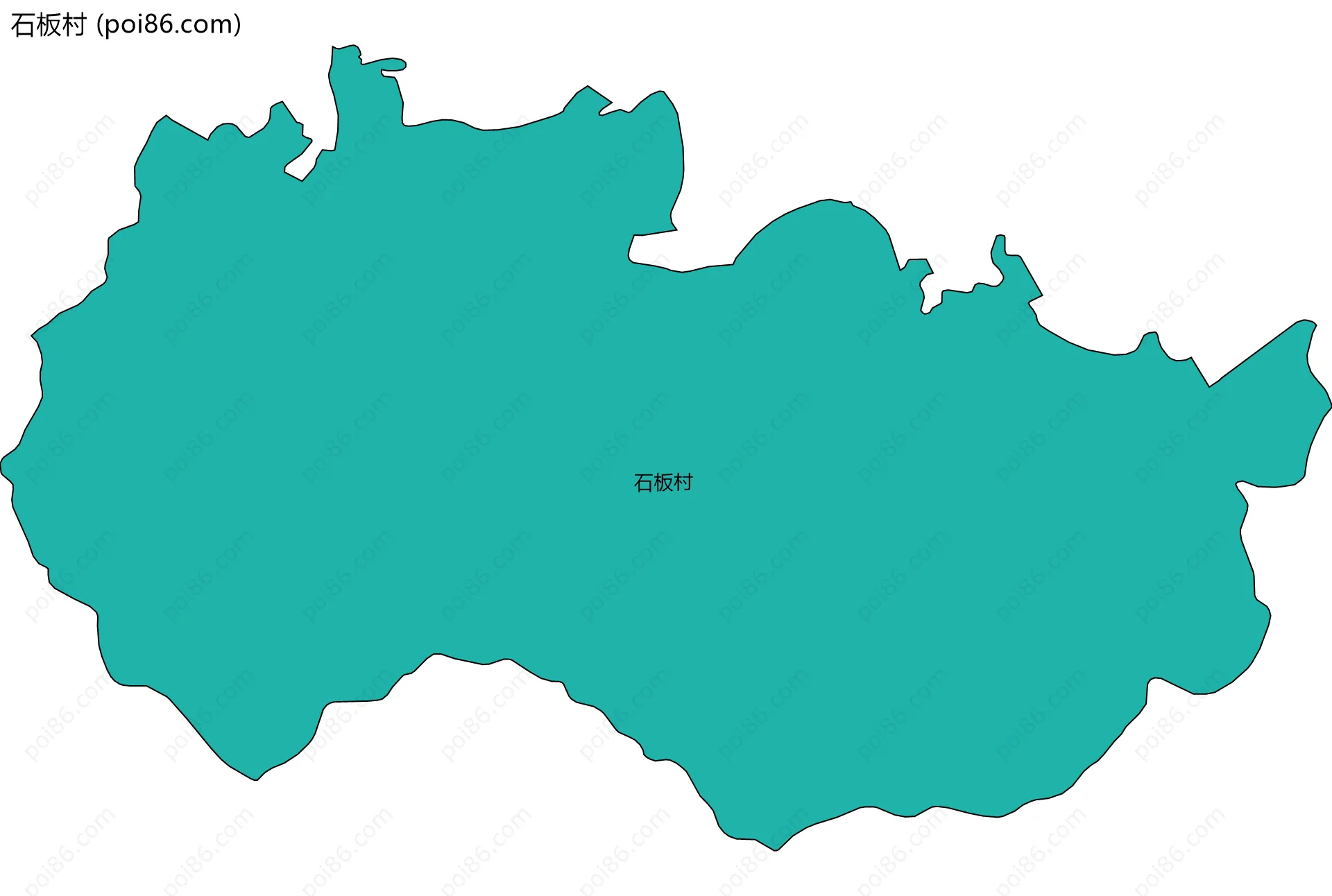 石板村边界地图