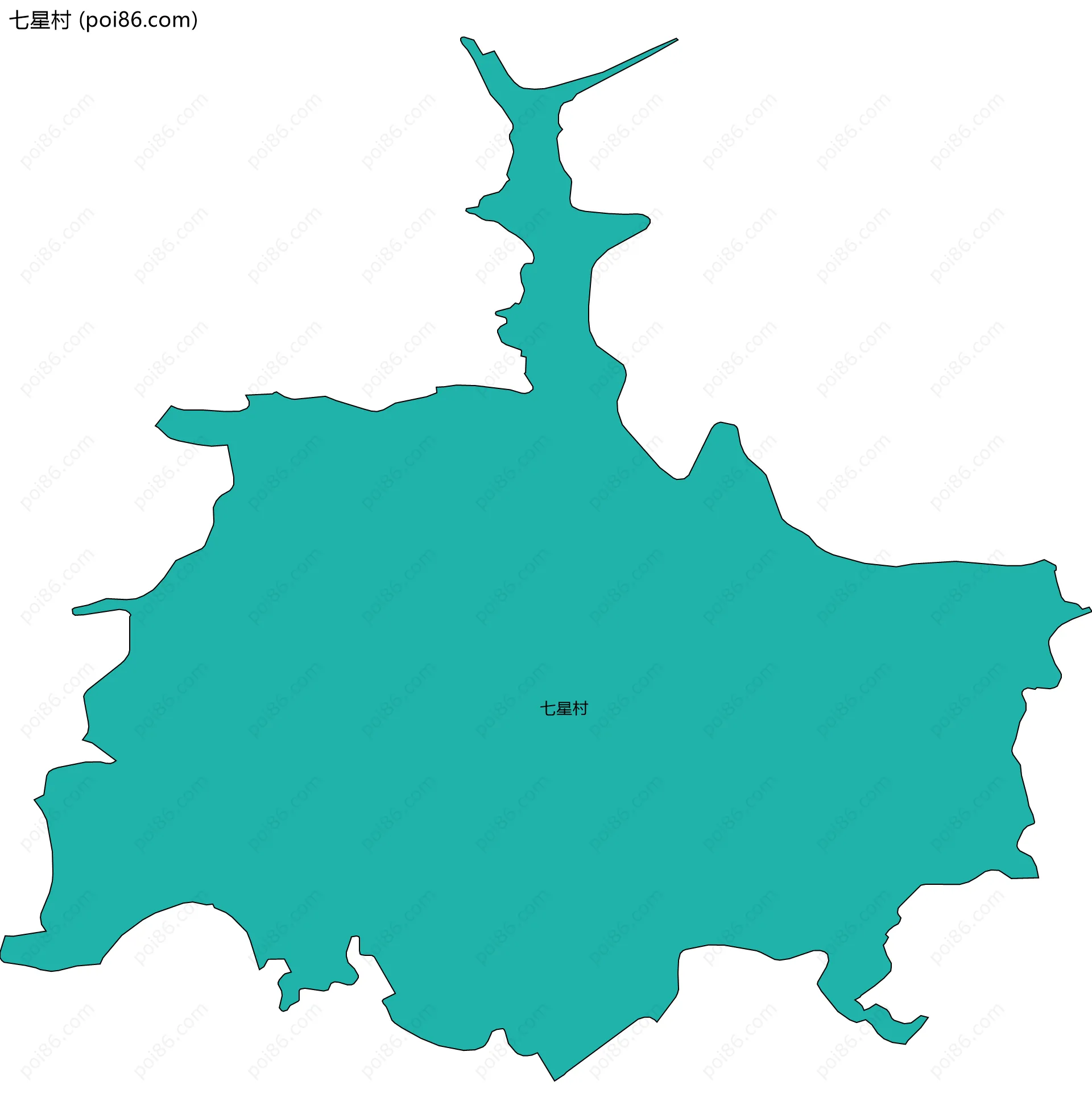 七星村边界地图