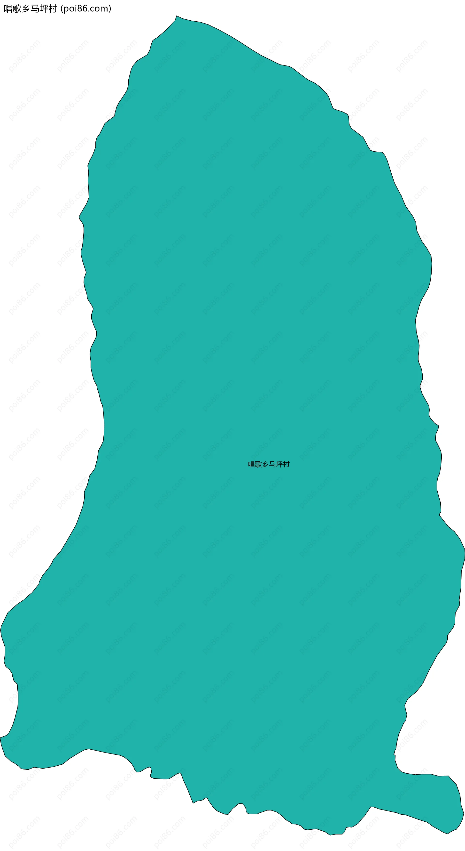 唱歌乡马坪村边界地图