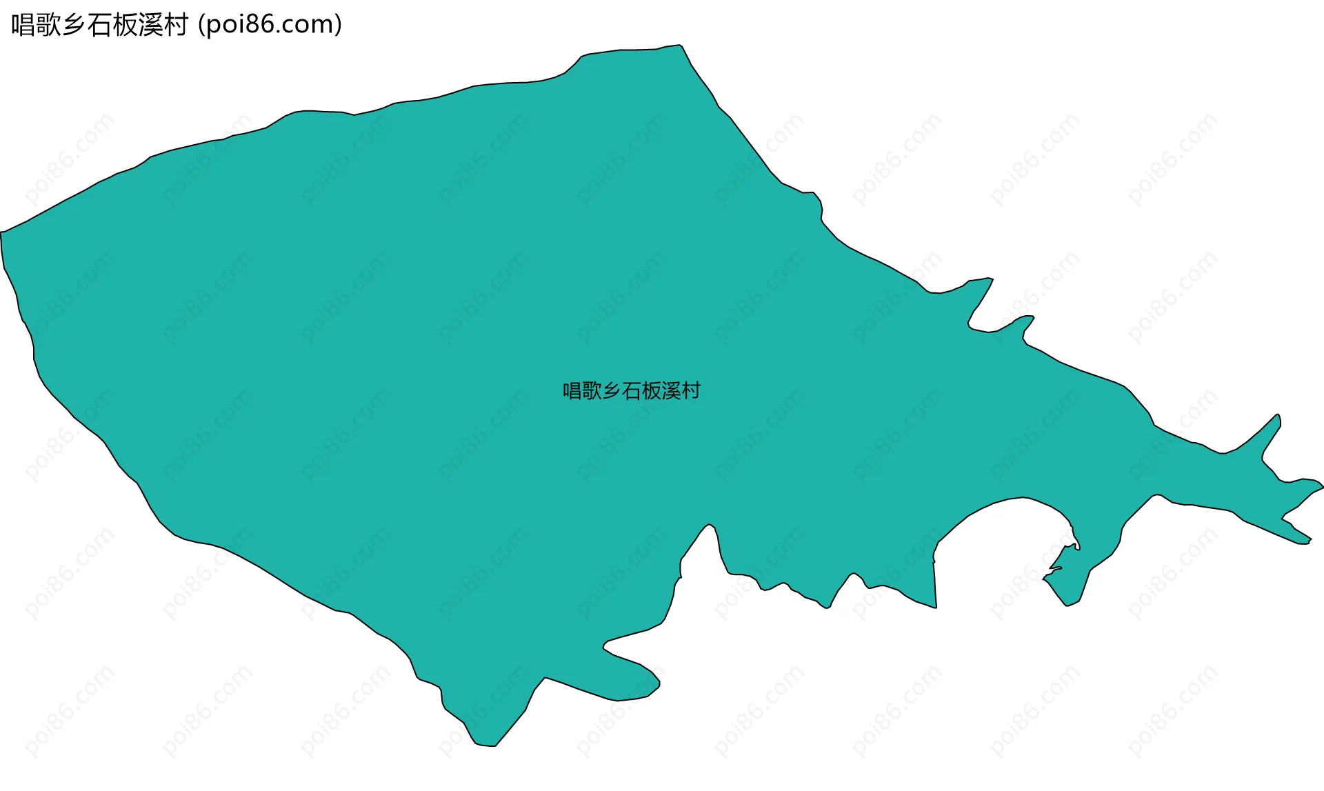 唱歌乡石板溪村边界地图