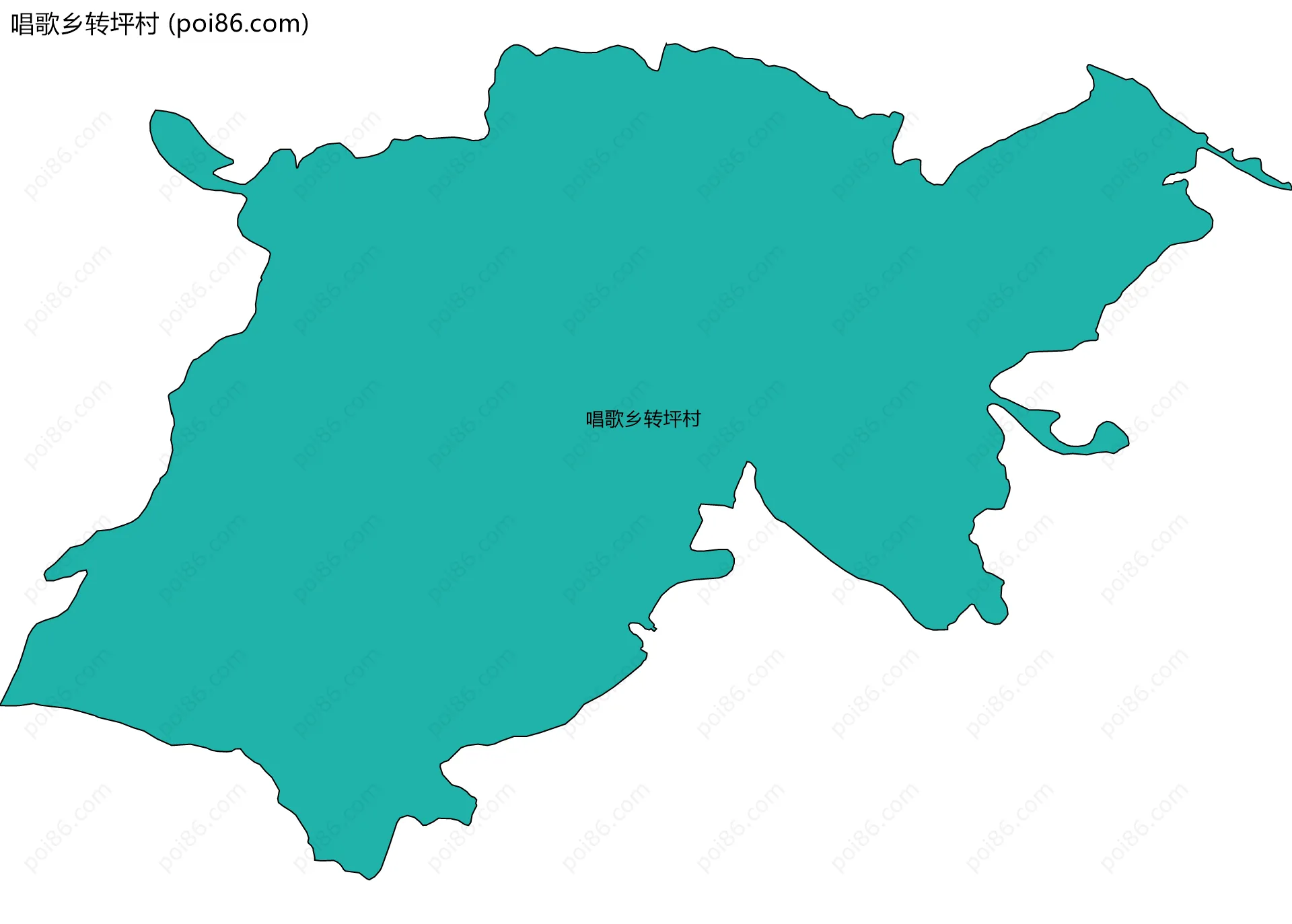 唱歌乡转坪村边界地图