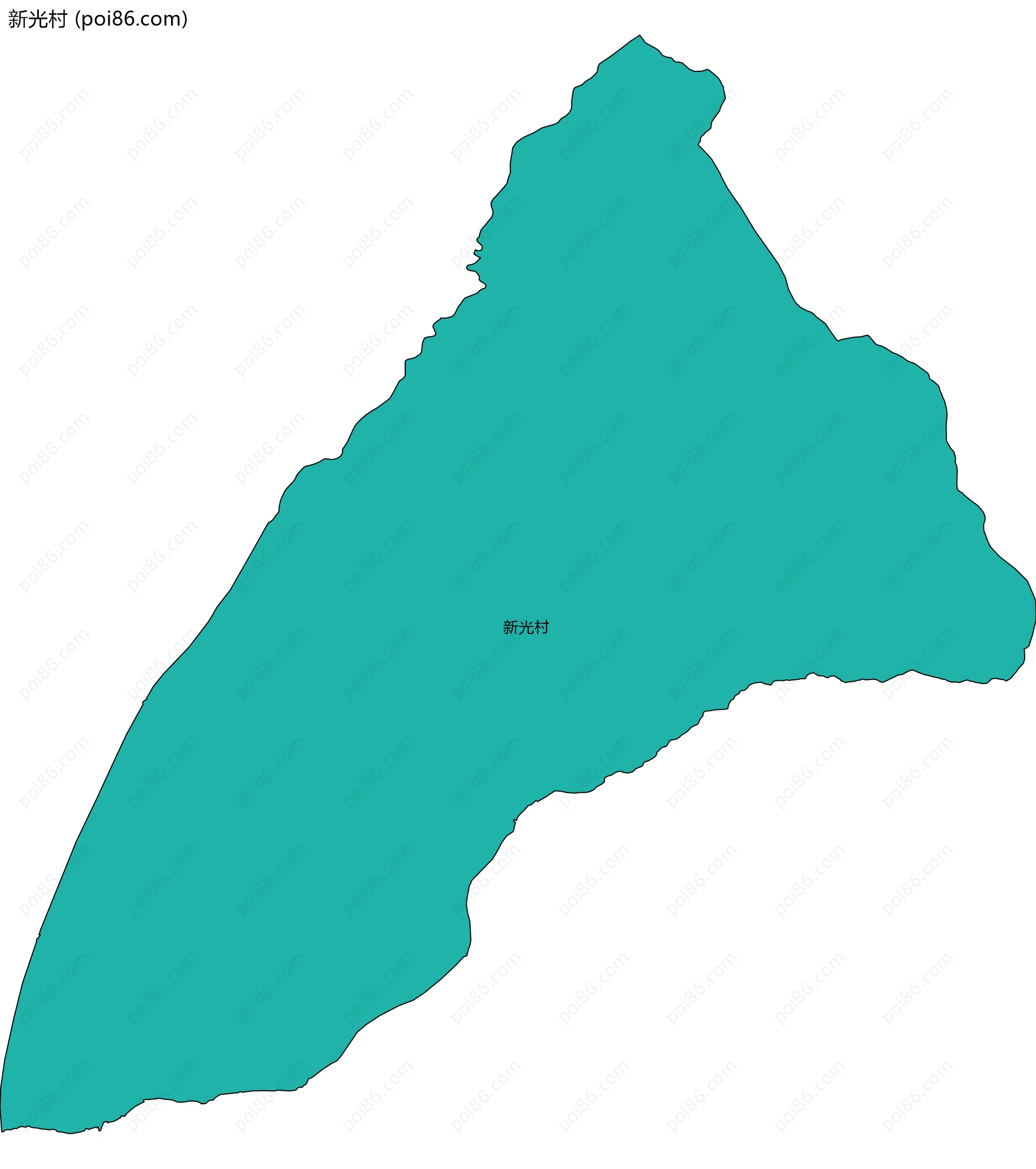 新光村边界地图