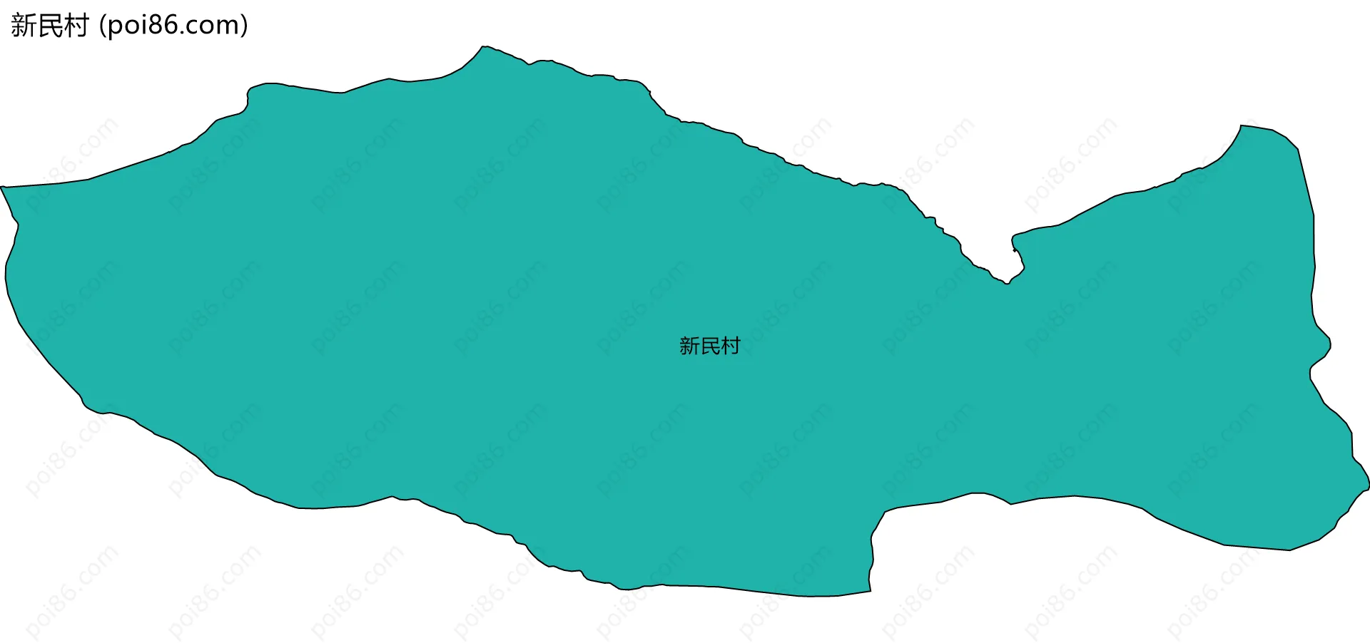 新民村边界地图