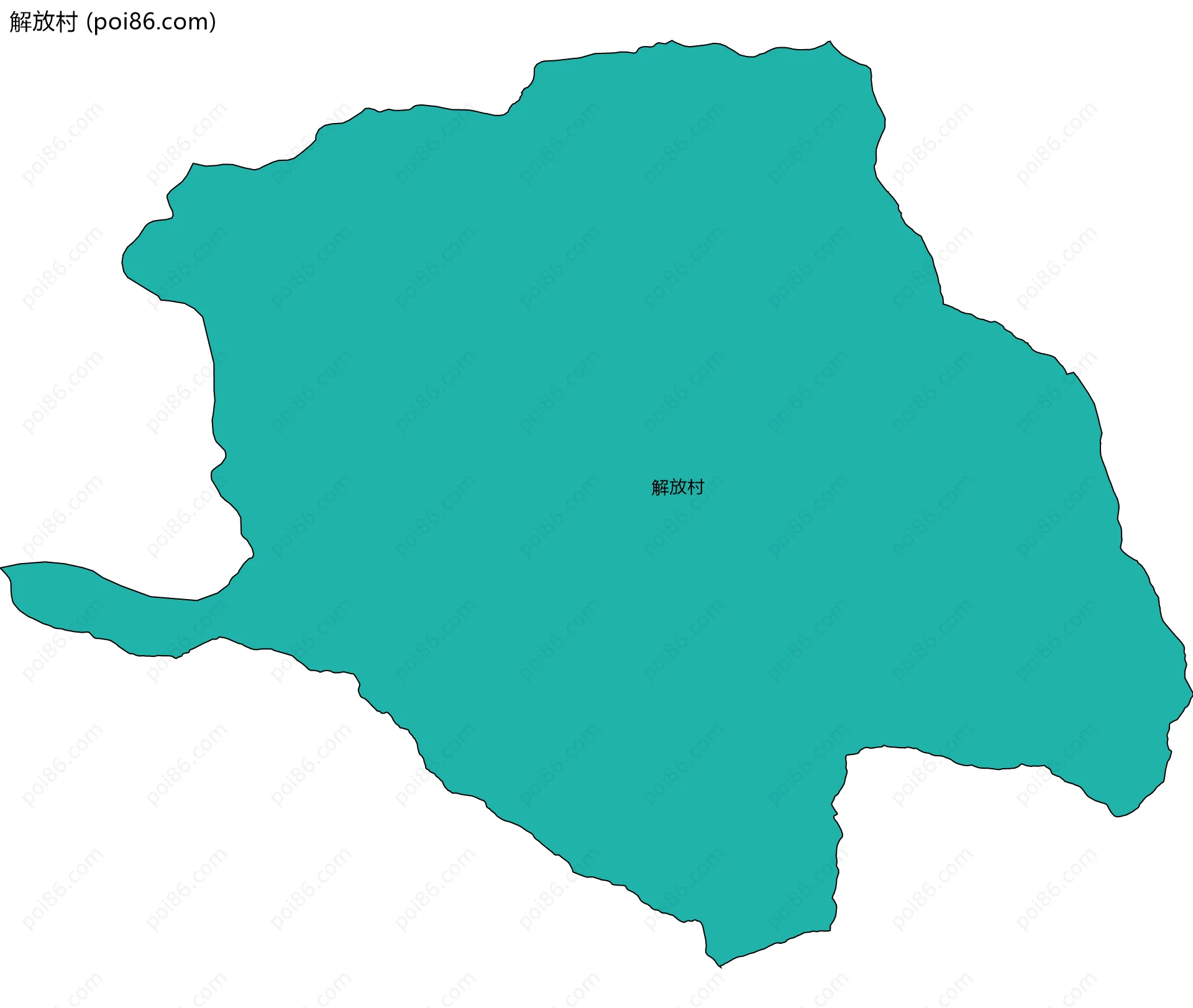 解放村边界地图
