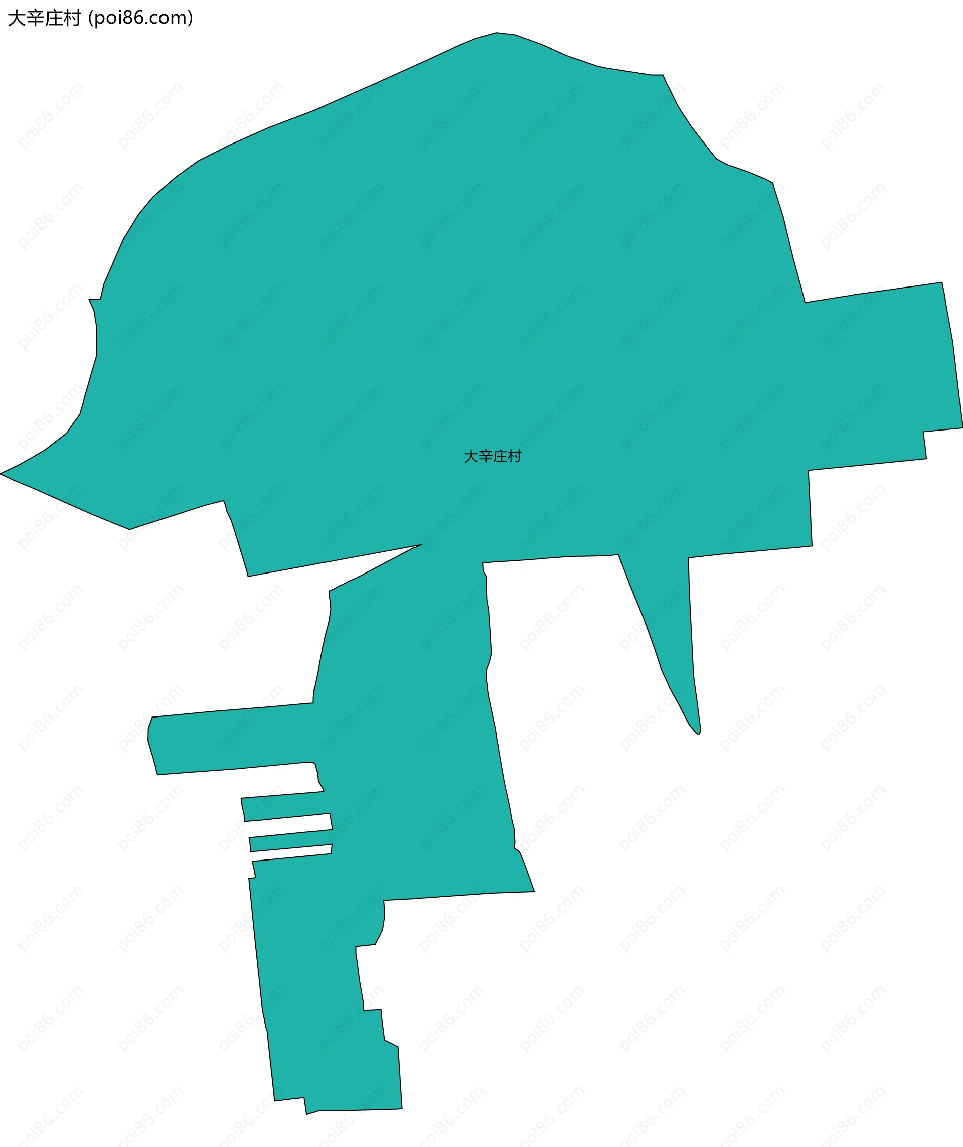 大辛庄村边界地图