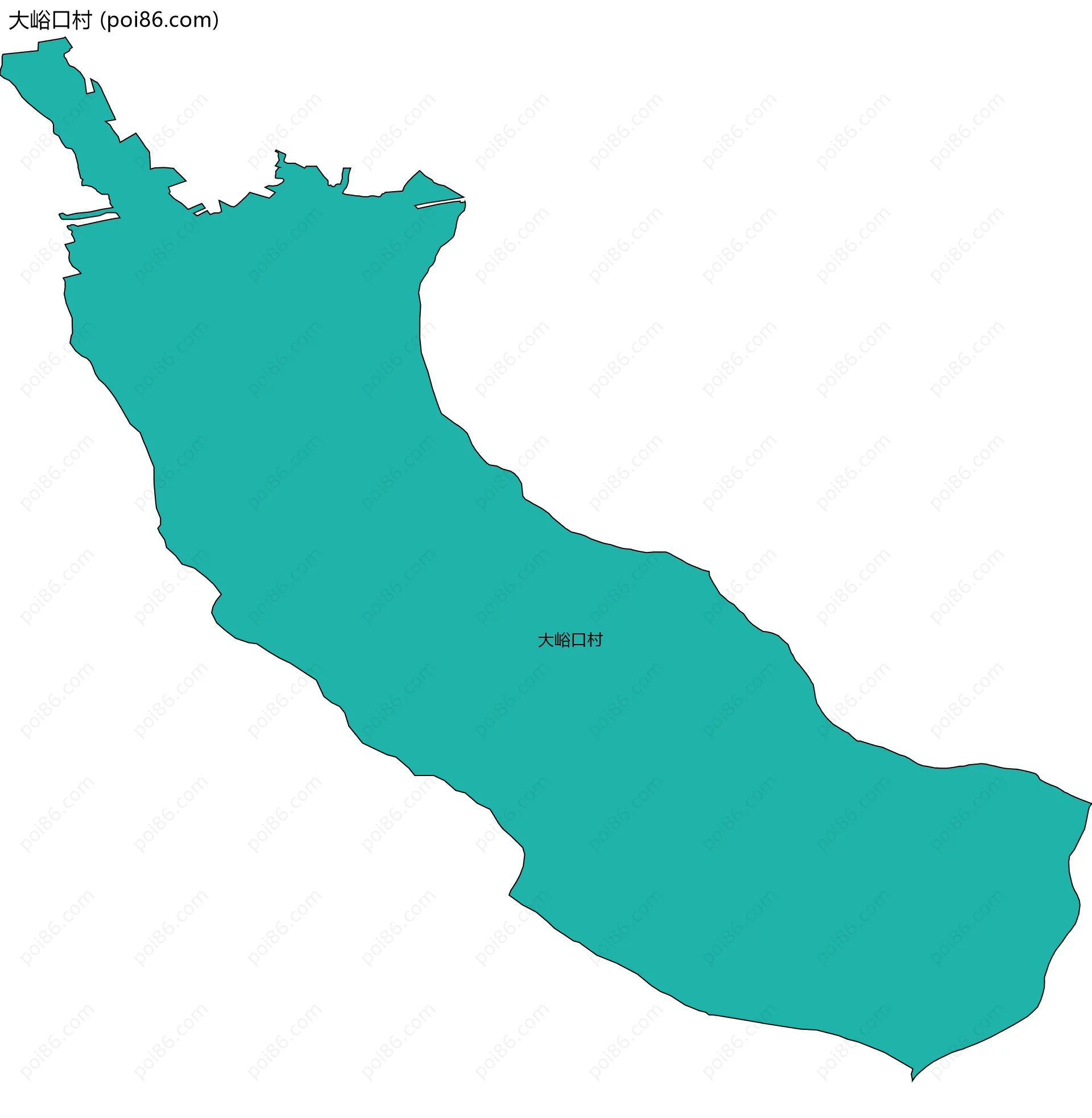 大峪口村边界地图