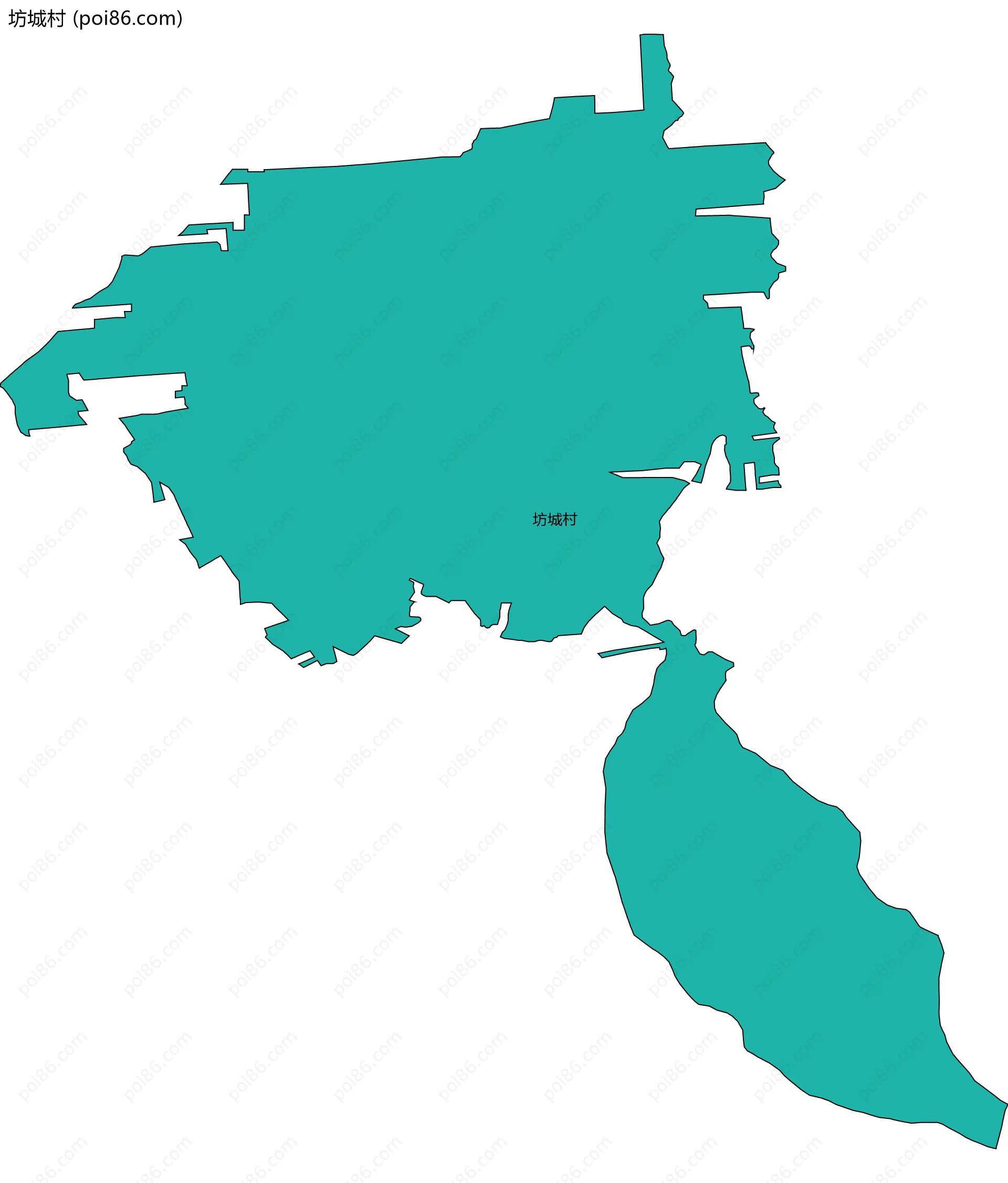 坊城村边界地图