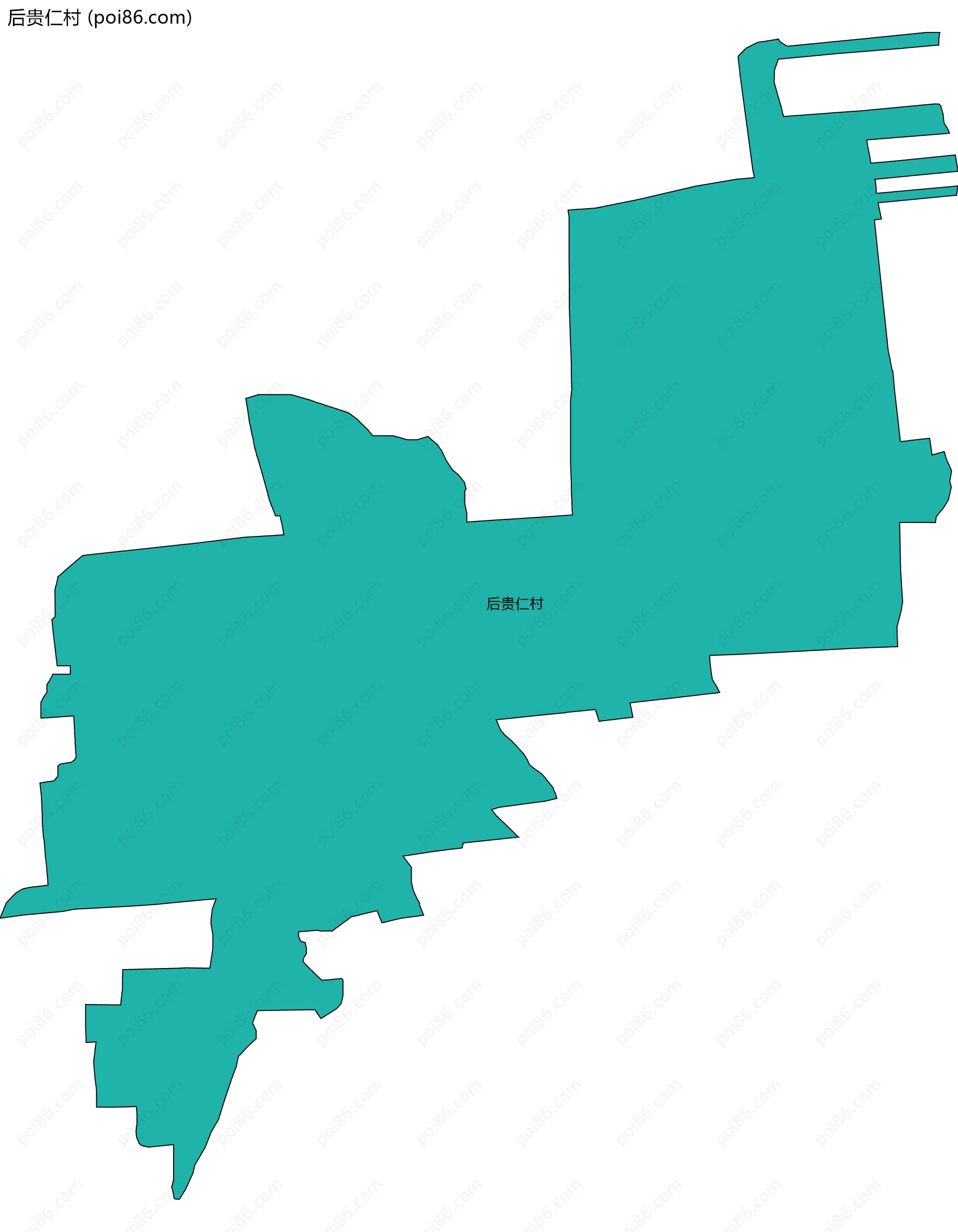 后贵仁村边界地图