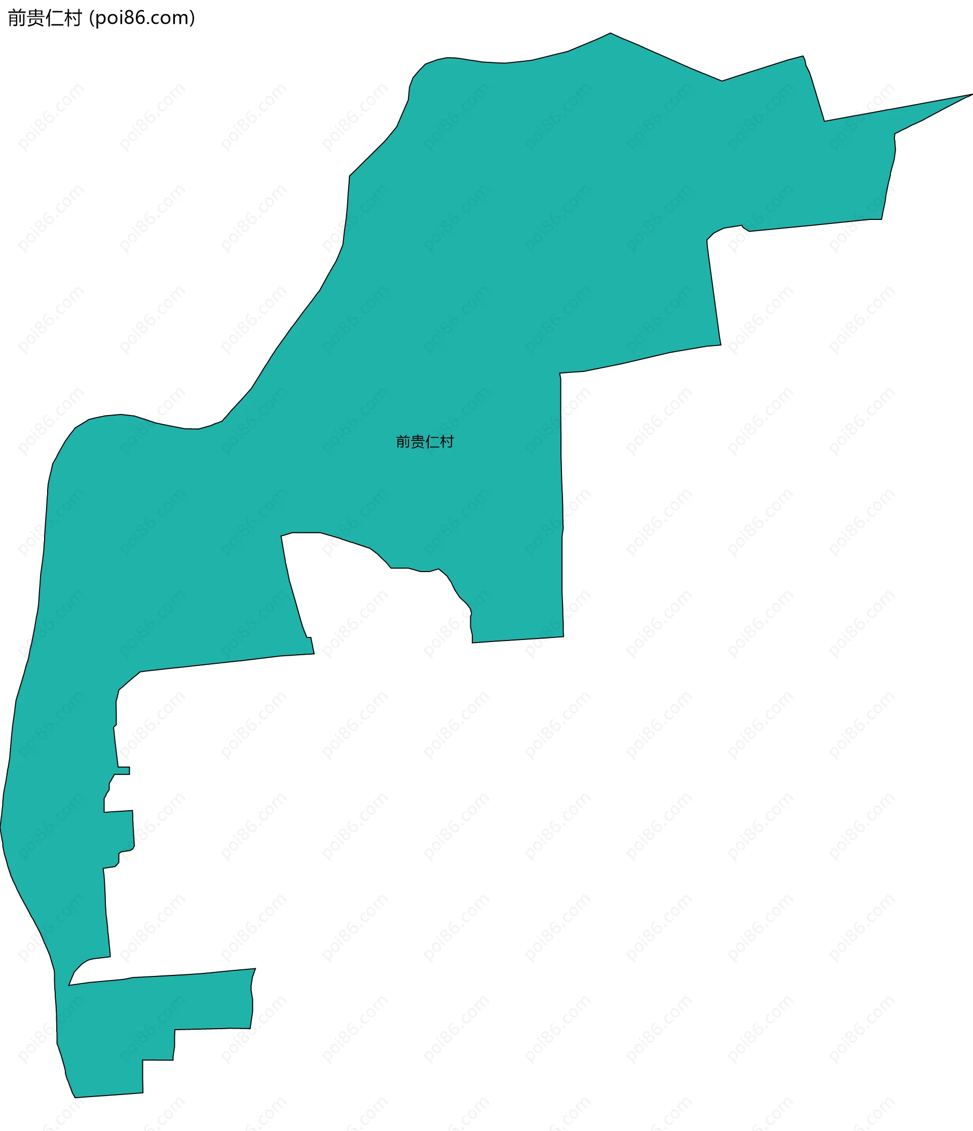前贵仁村边界地图