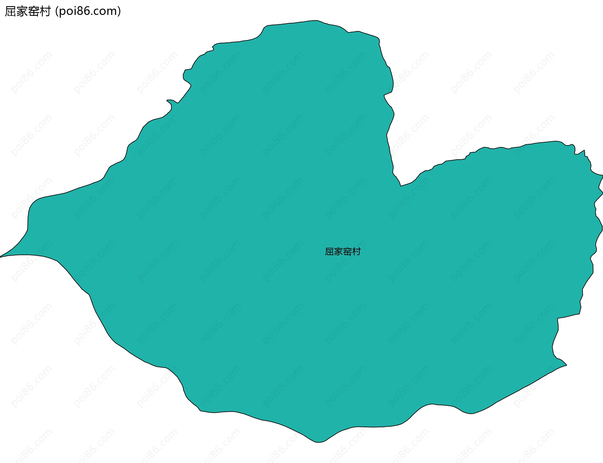 屈家窑村边界地图