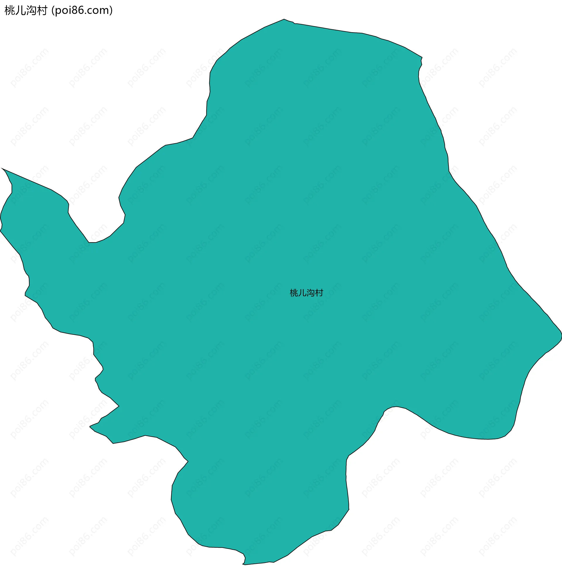 桃儿沟村边界地图