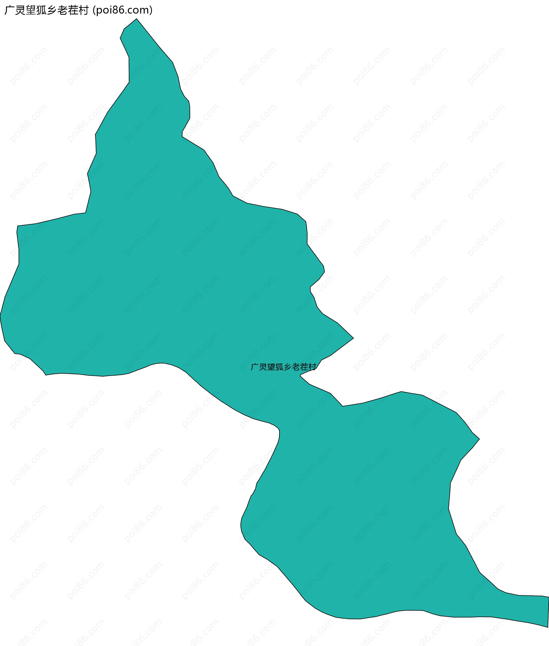 广灵望狐乡老茬村边界地图