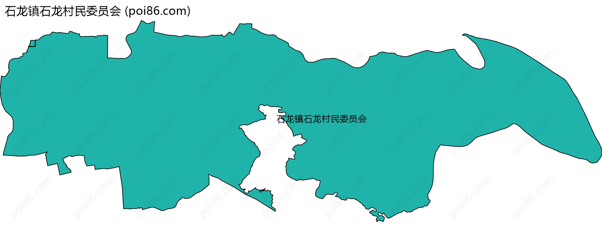 石龙镇石龙村民委员会边界地图
