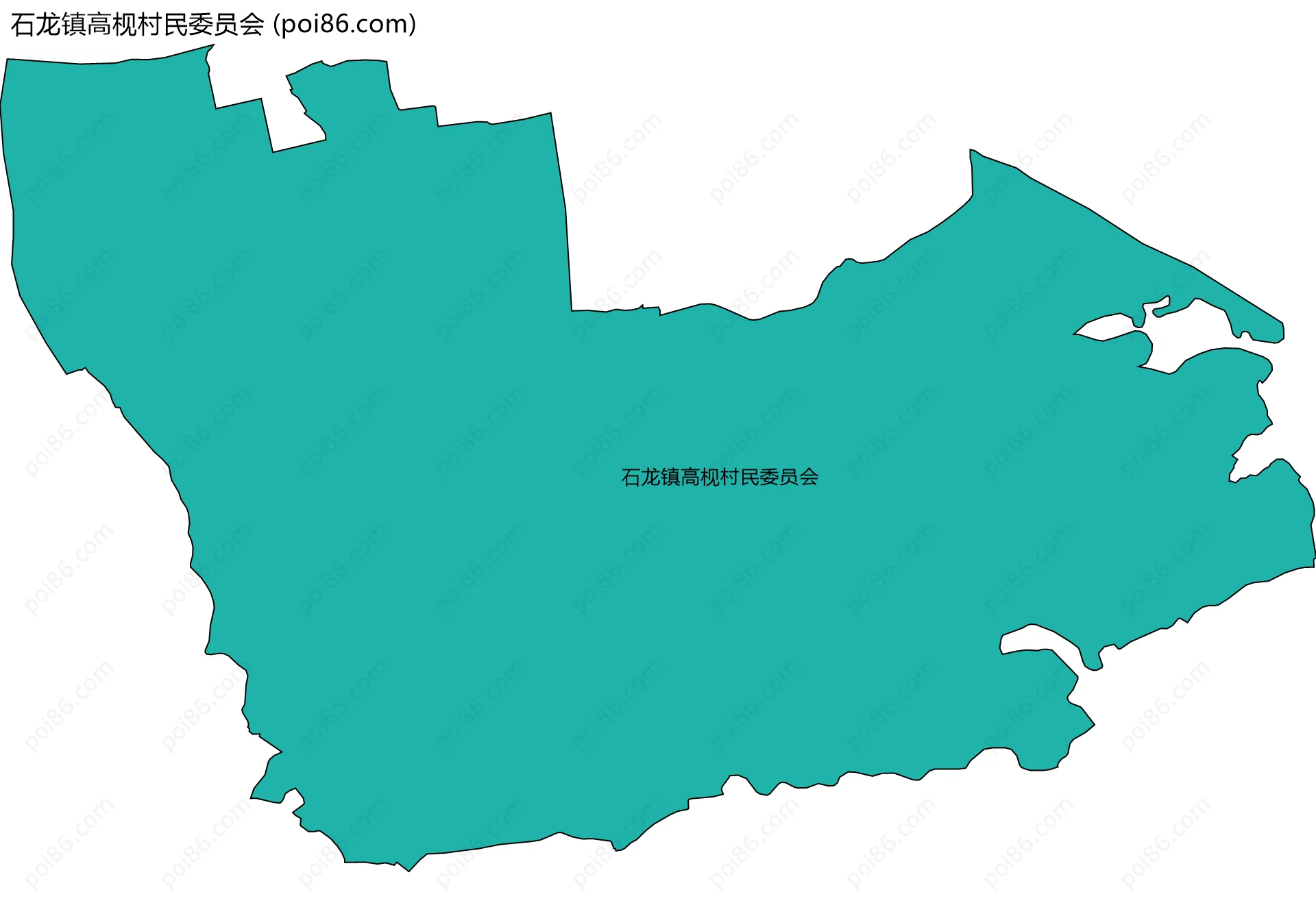 石龙镇高枧村民委员会边界地图