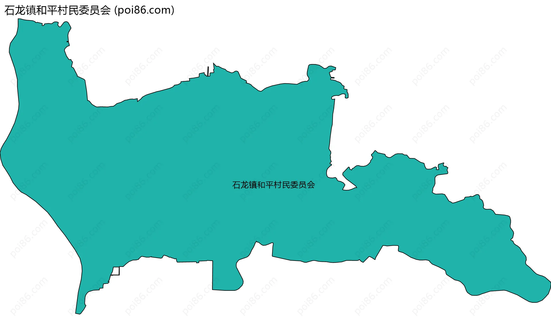 石龙镇和平村民委员会边界地图