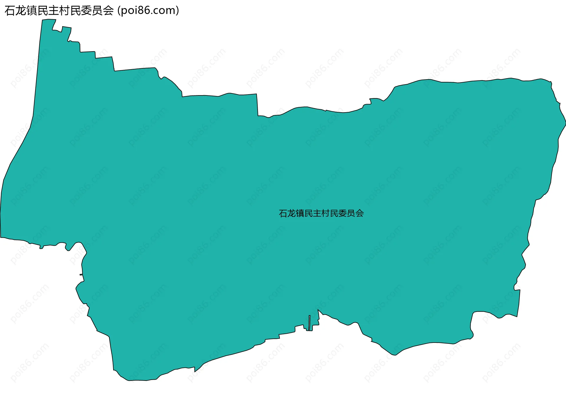 石龙镇民主村民委员会边界地图