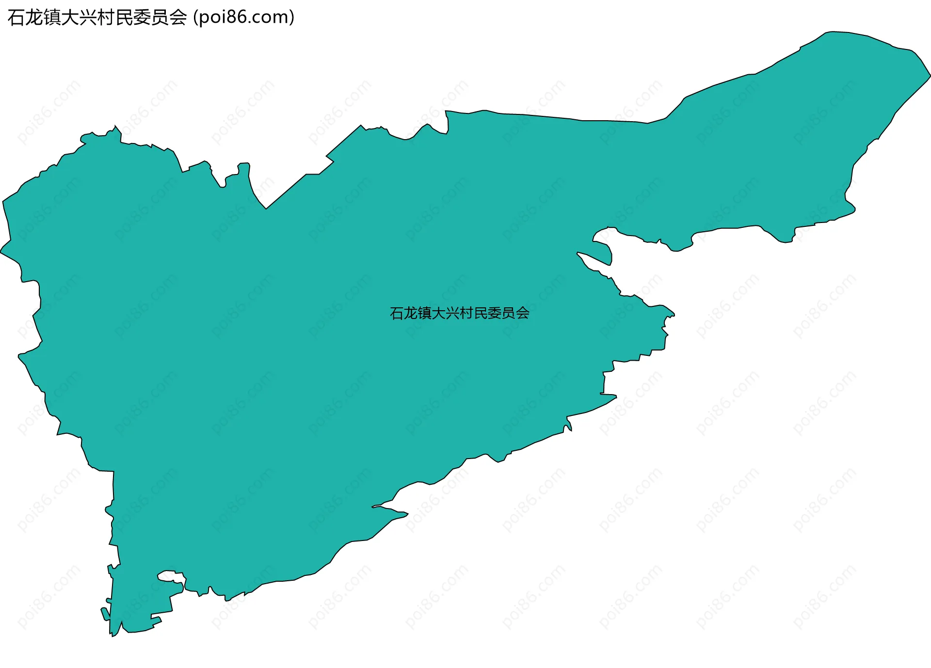 石龙镇大兴村民委员会边界地图