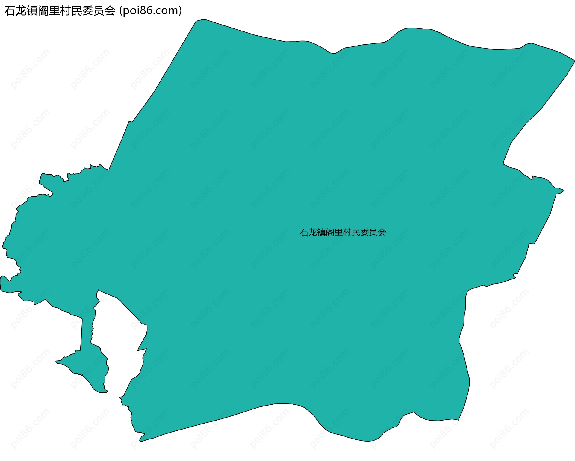 石龙镇阁里村民委员会边界地图