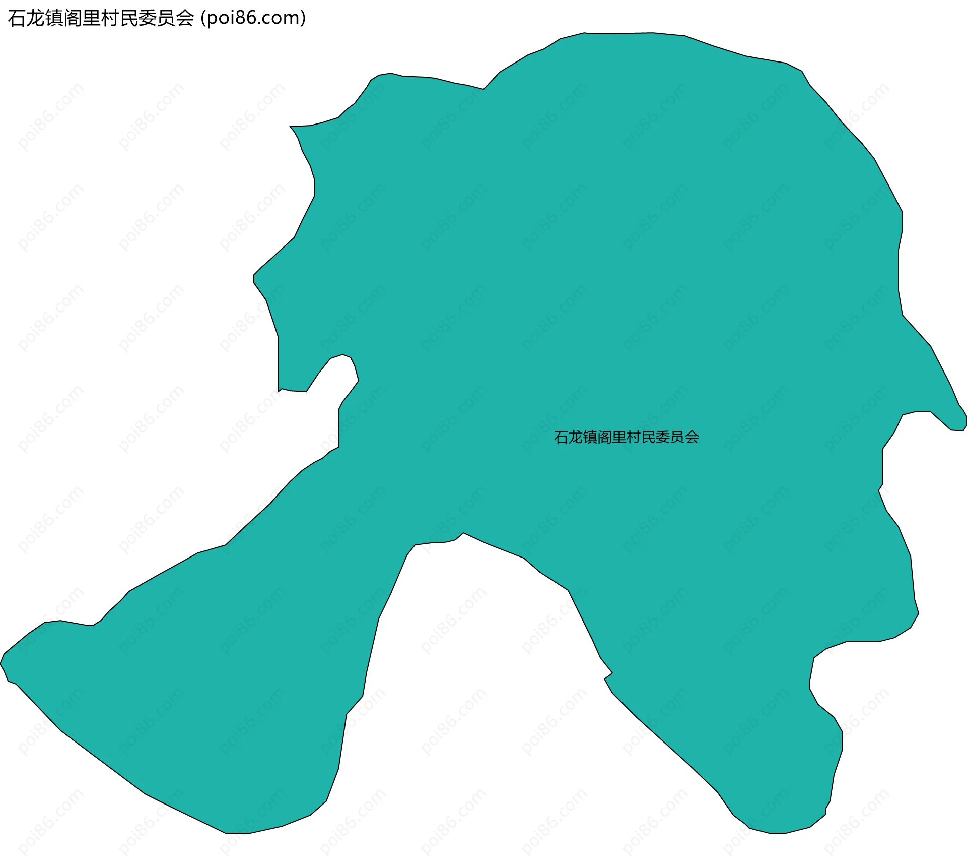 石龙镇阁里村民委员会边界地图