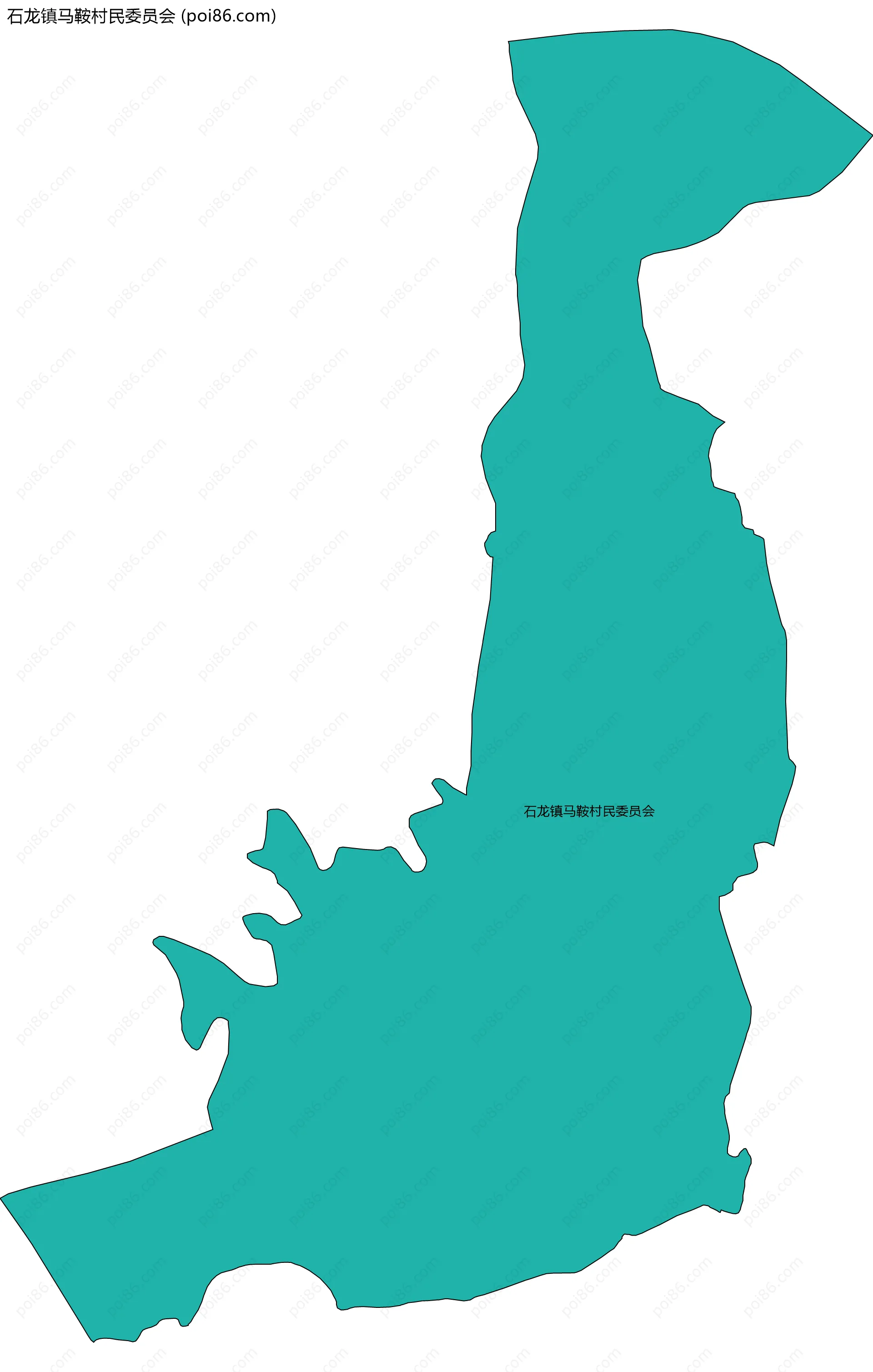 石龙镇马鞍村民委员会边界地图