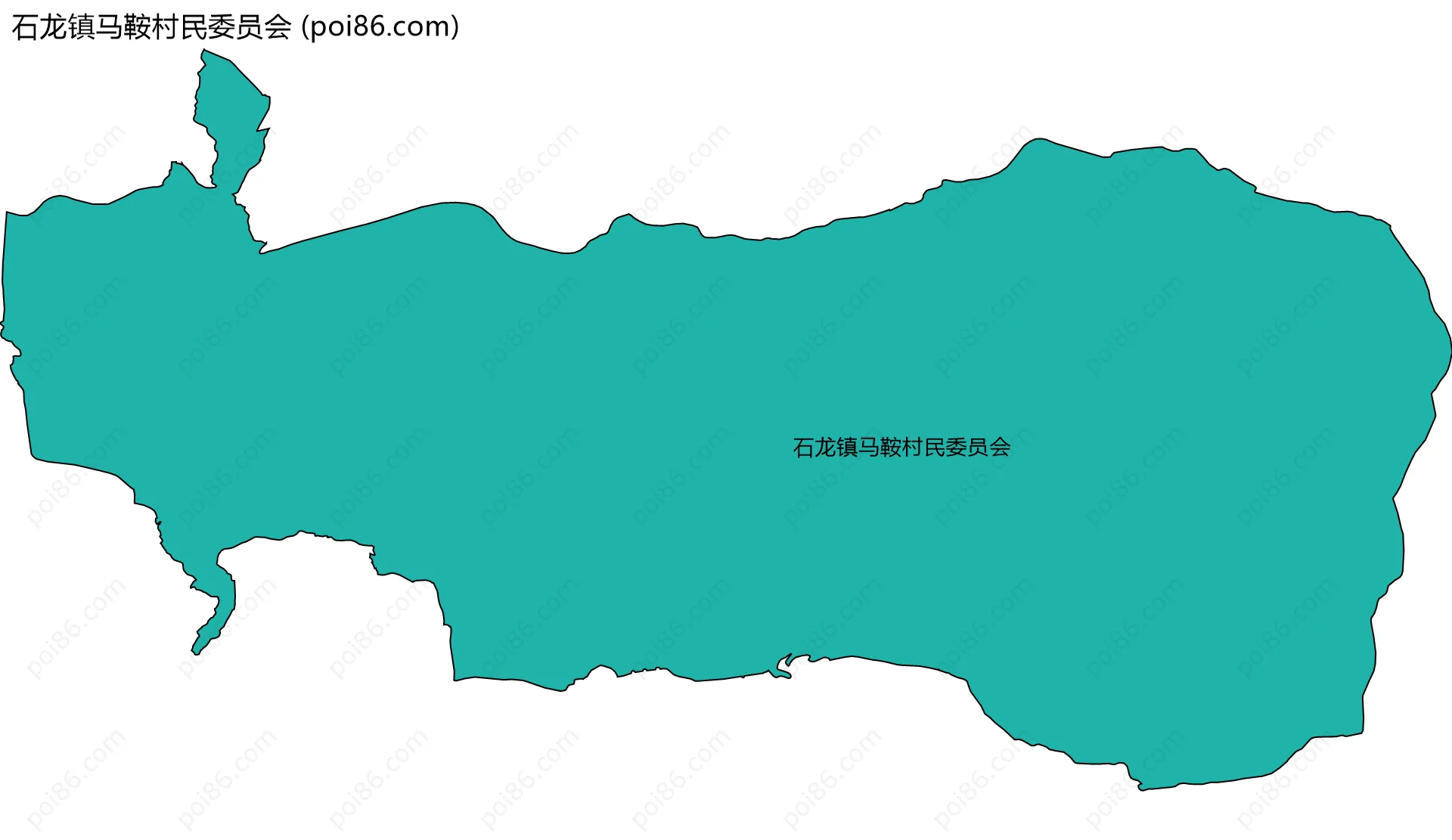石龙镇马鞍村民委员会边界地图