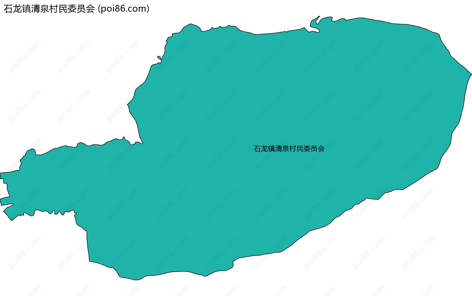 石龙镇清泉村民委员会边界地图