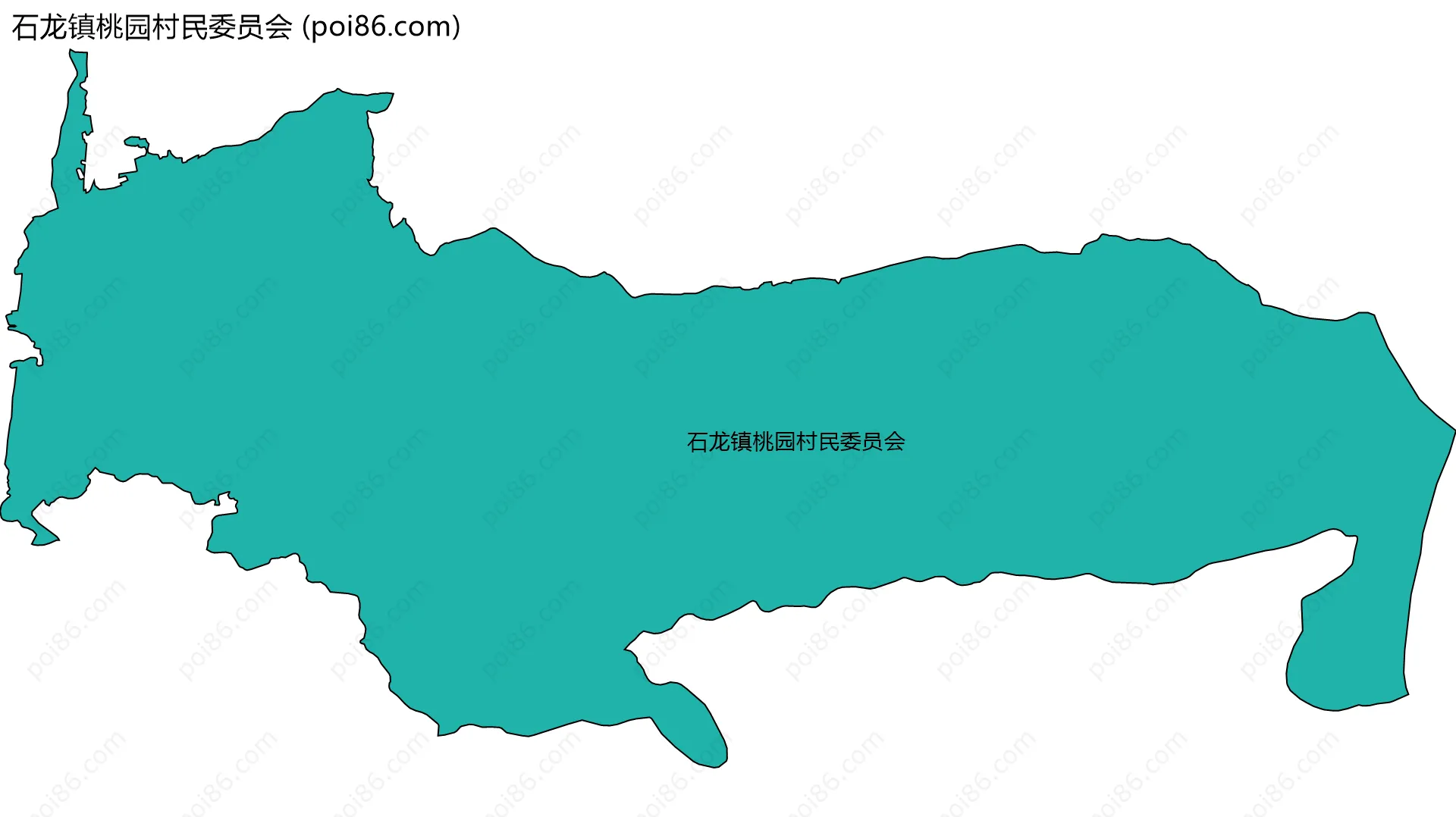 石龙镇桃园村民委员会边界地图