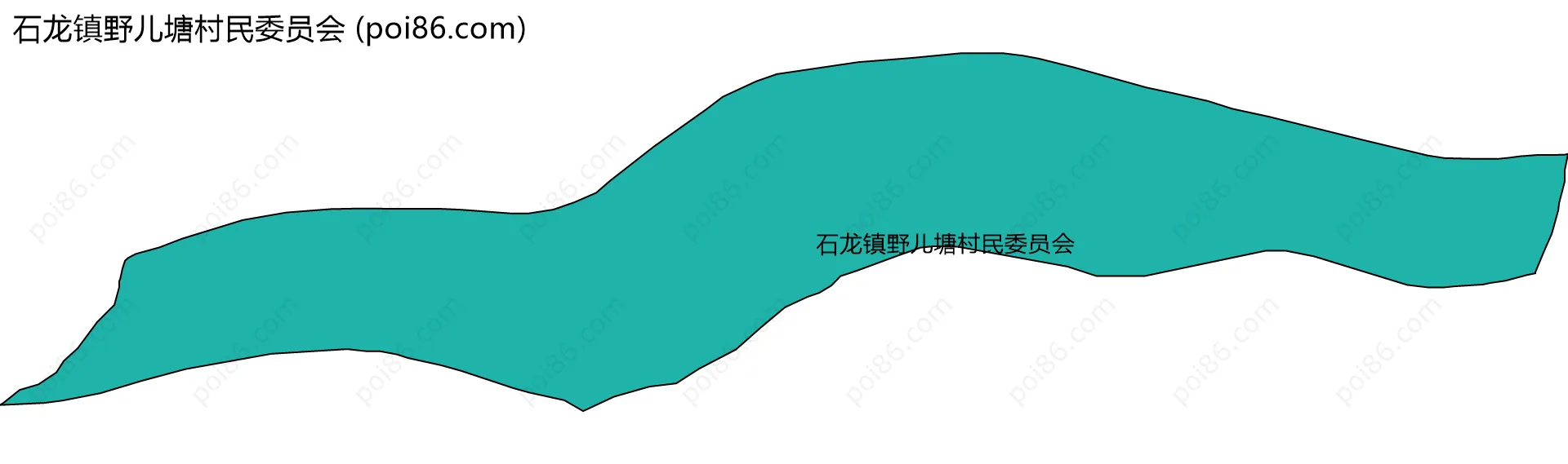 石龙镇野儿塘村民委员会边界地图