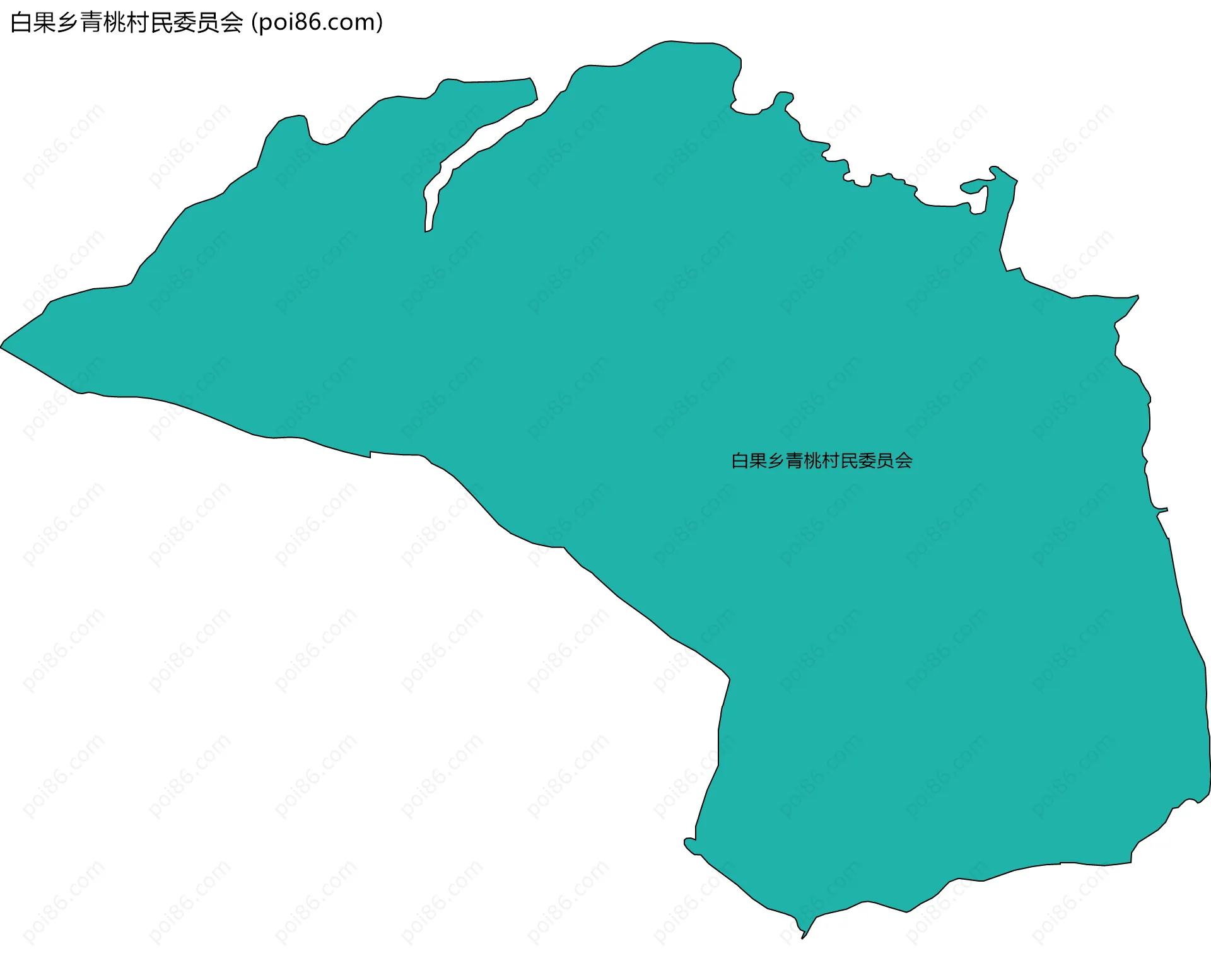 白果乡青桃村民委员会边界地图
