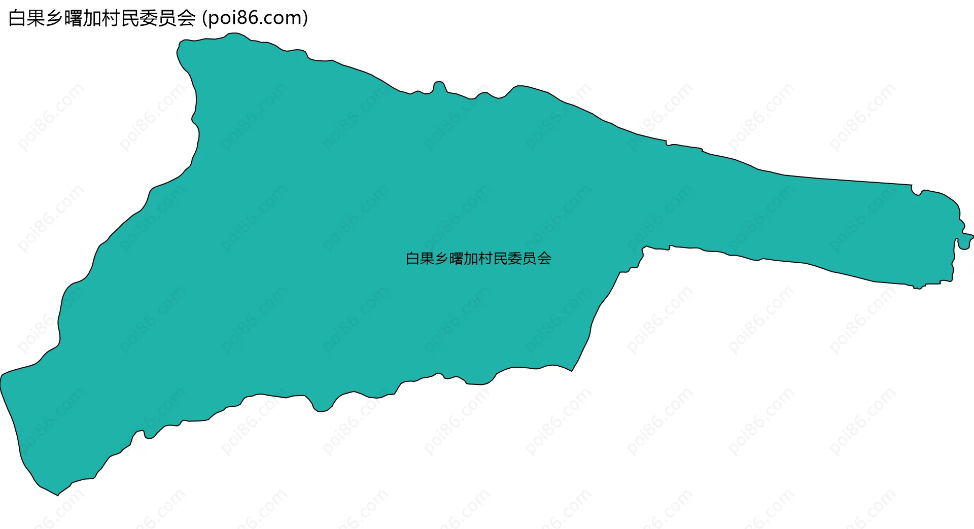 白果乡曙加村民委员会边界地图