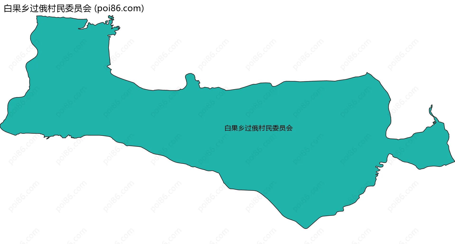 白果乡过俄村民委员会边界地图