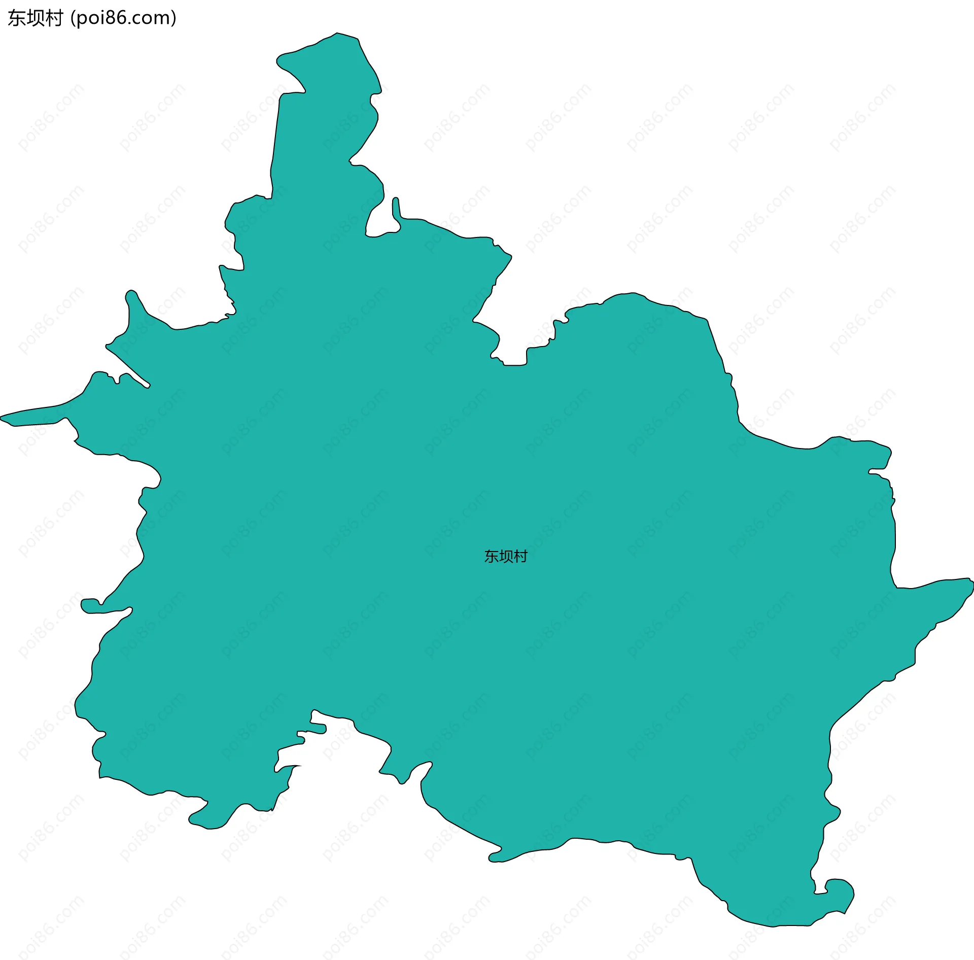 东坝村边界地图
