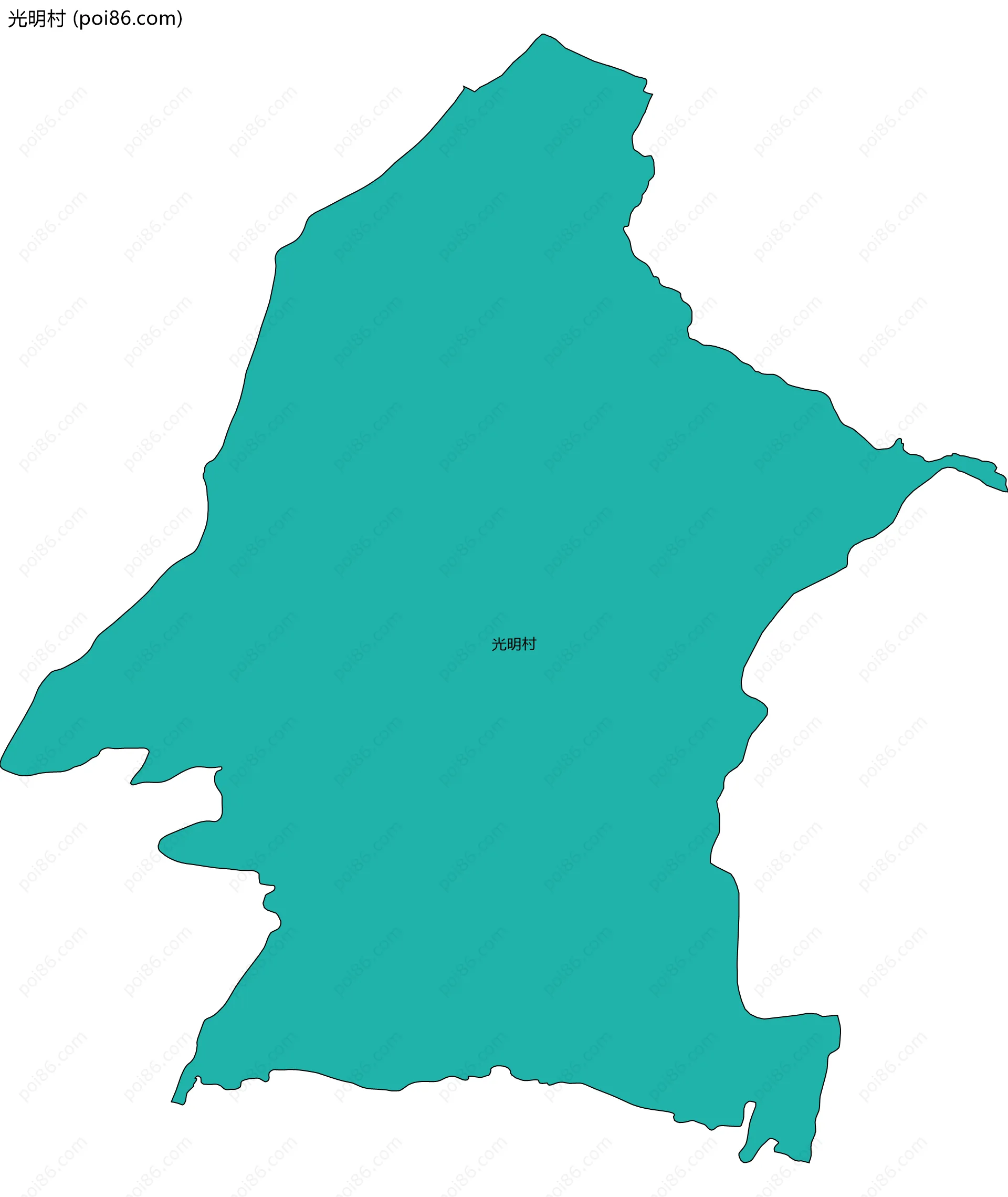 光明村边界地图