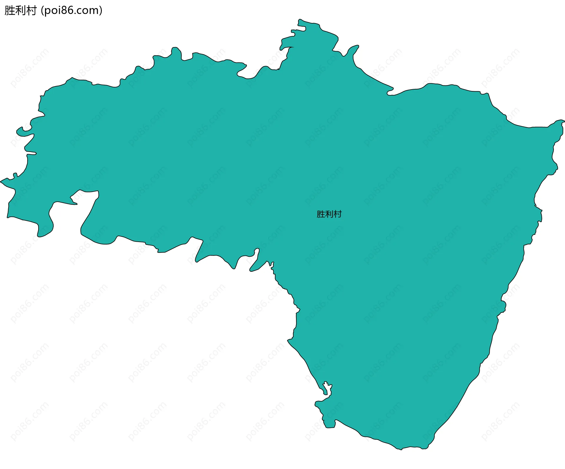 胜利村边界地图