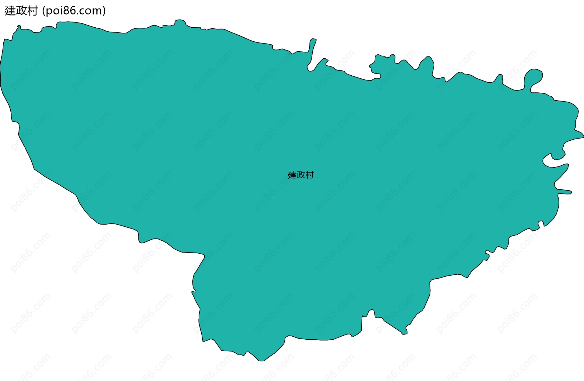 建政村边界地图