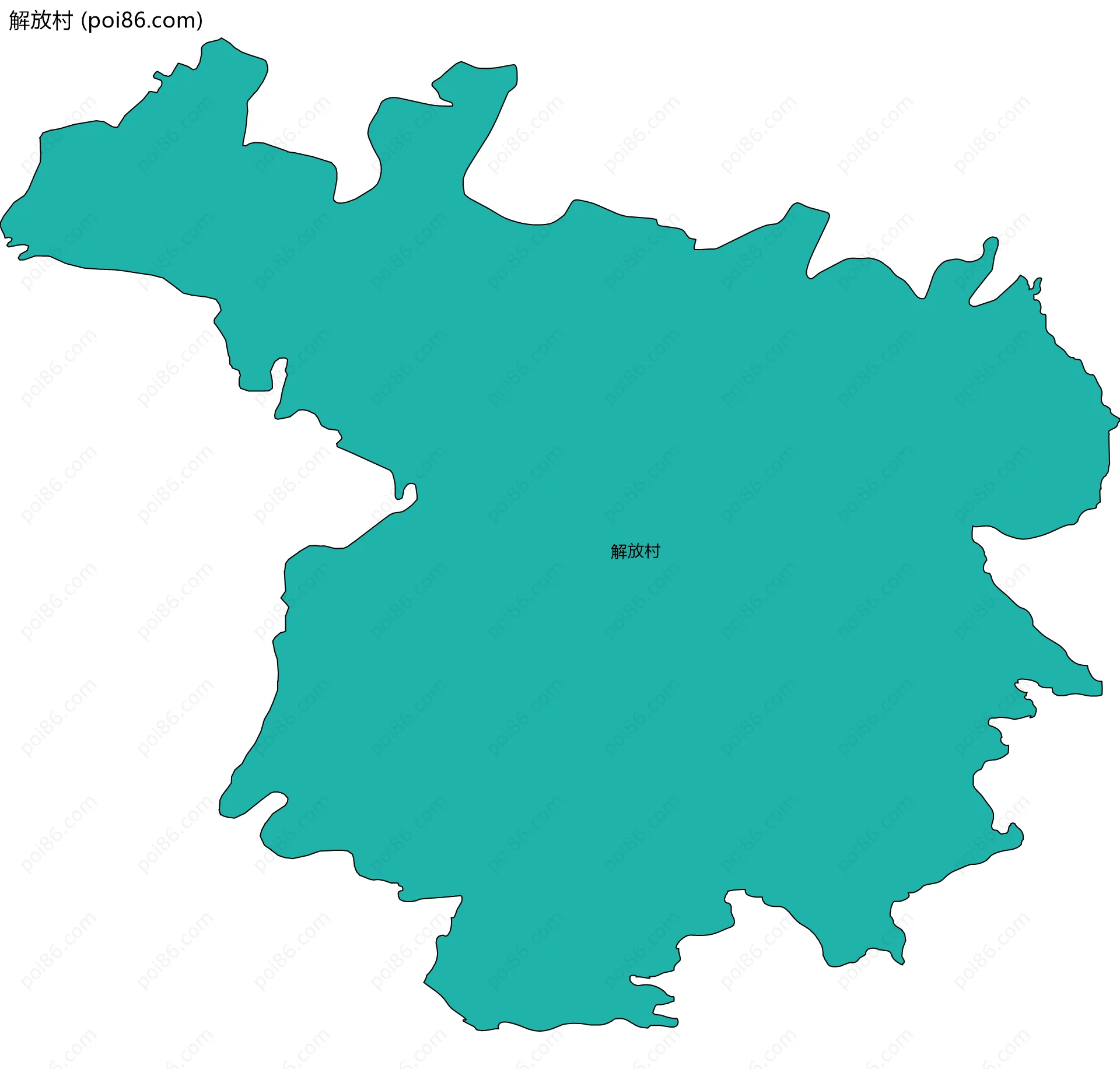解放村边界地图
