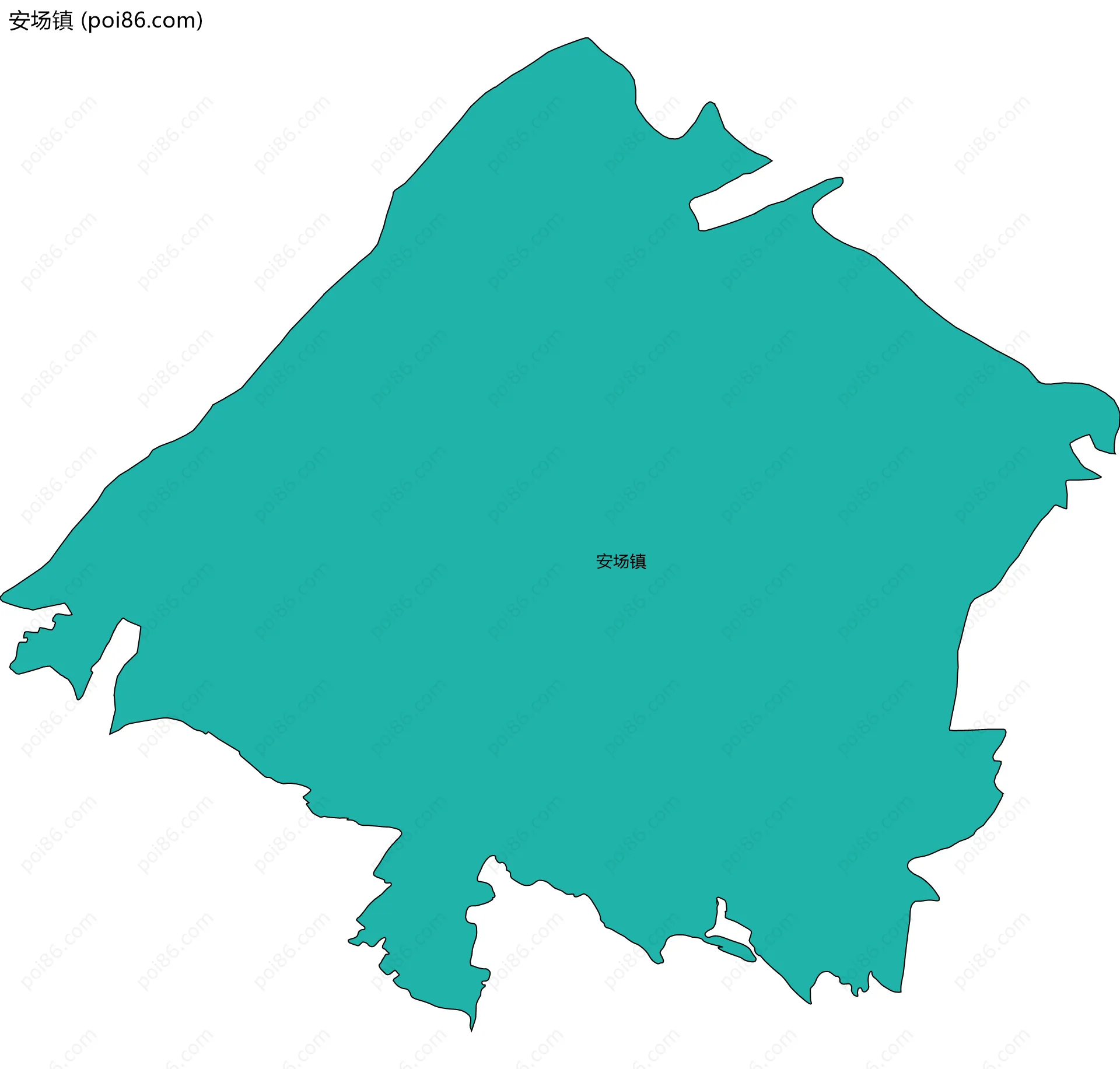 安场镇边界地图