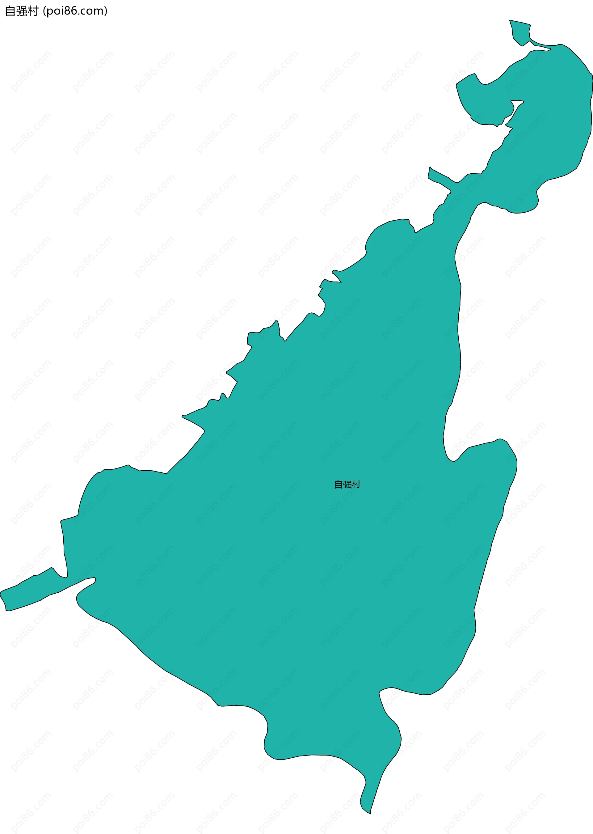 自强村边界地图