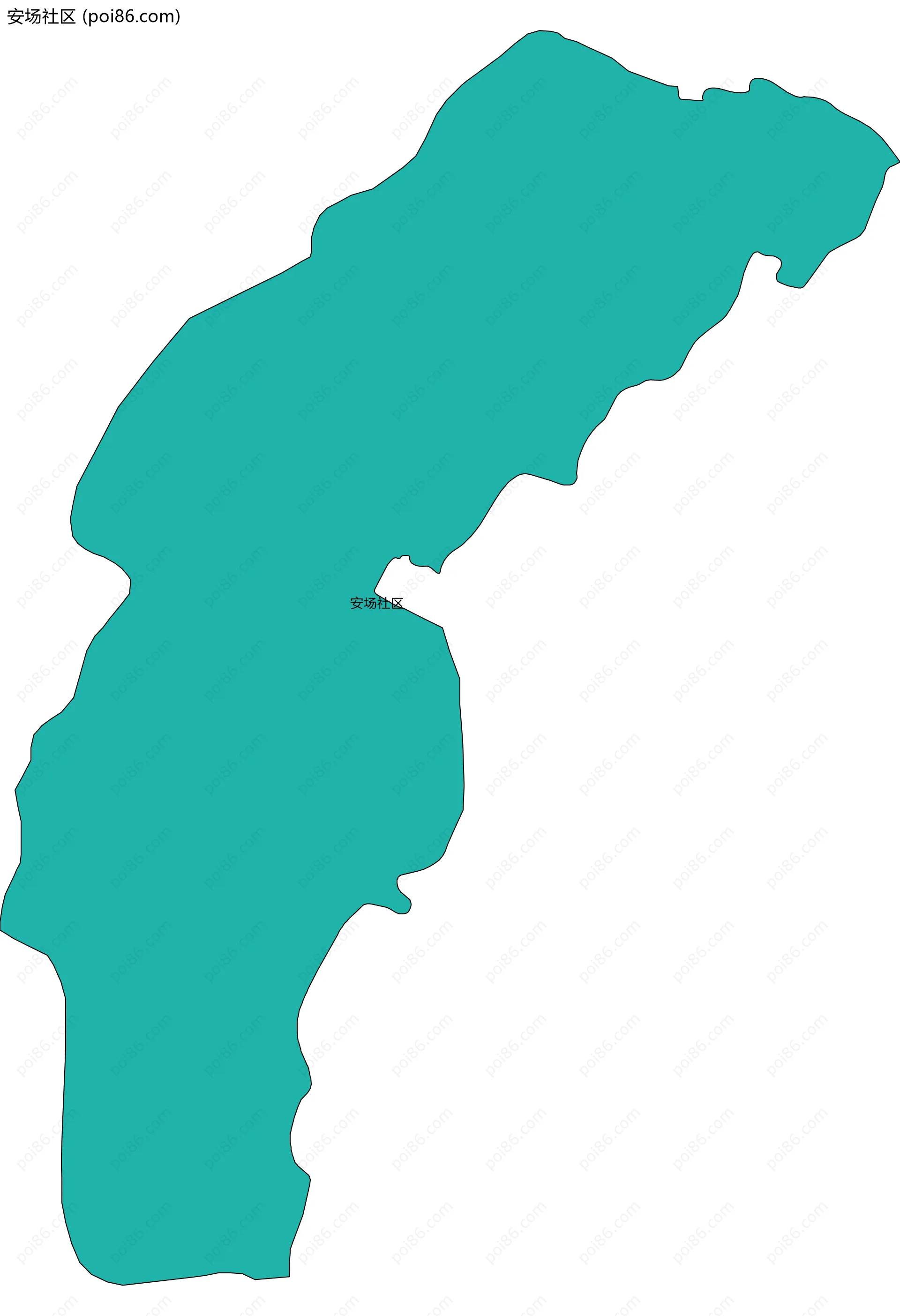 安场社区边界地图
