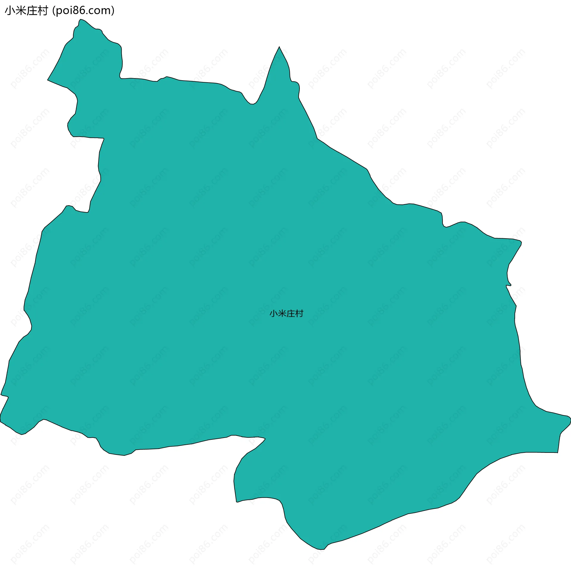 小米庄村边界地图