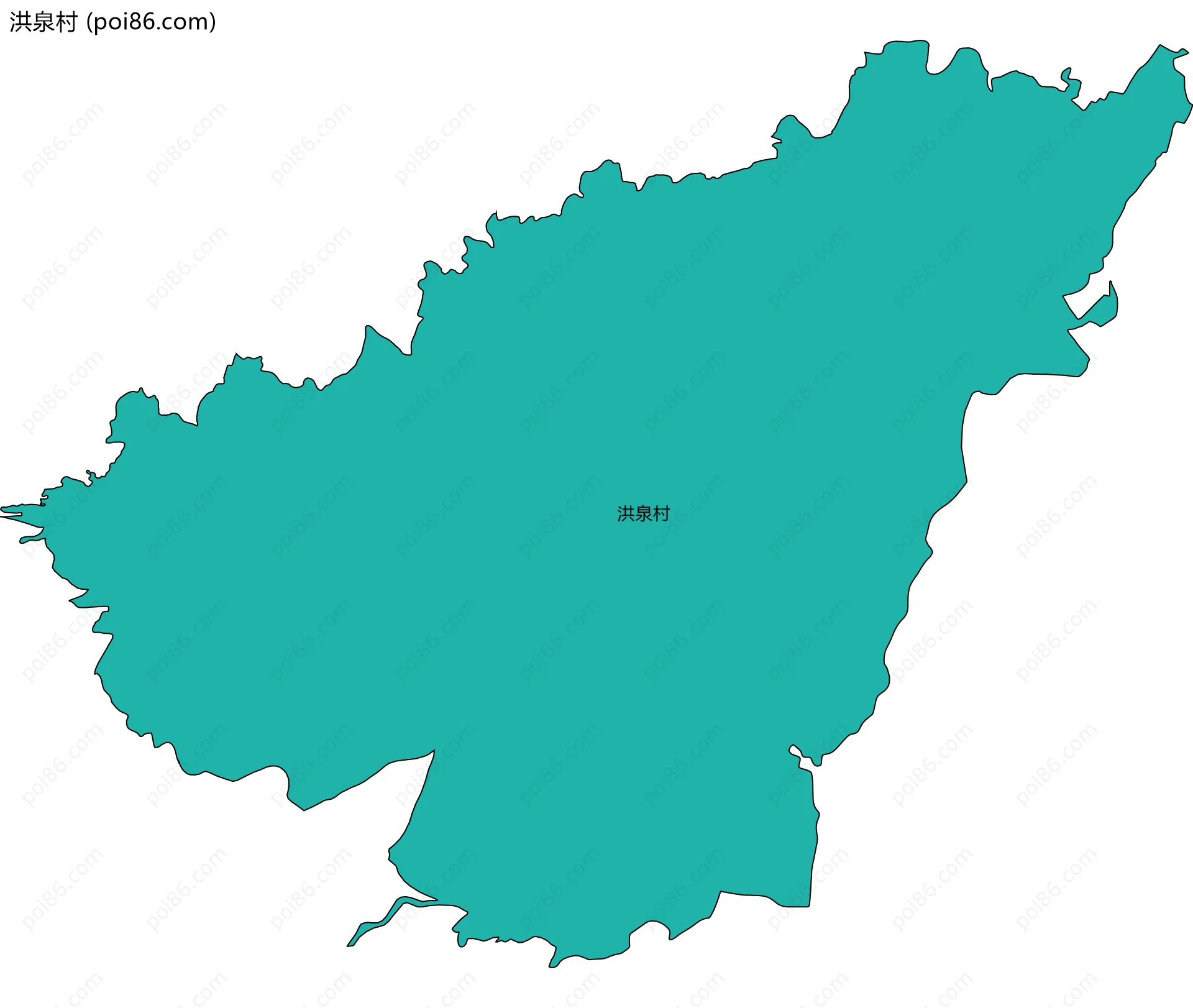 洪泉村边界地图